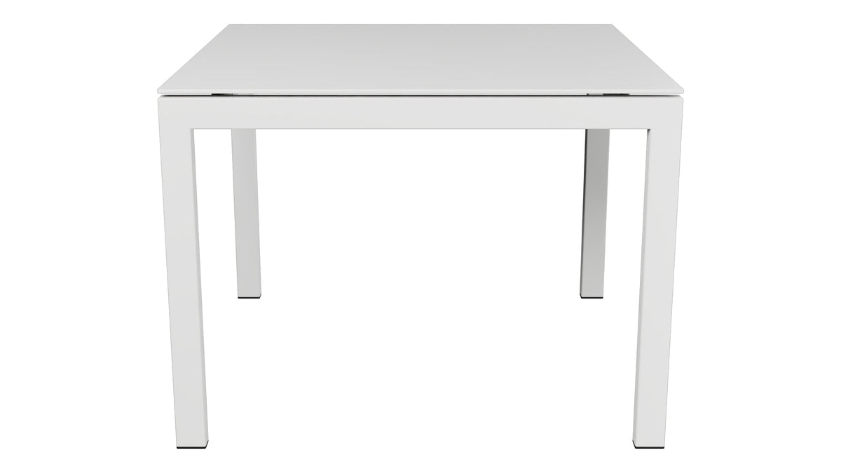 Luzern Glasfaser-Gartentisch 100x100 in Weiss präsentiert im Onlineshop von KAQTU Design AG. Gartentisch ist von Schaffner