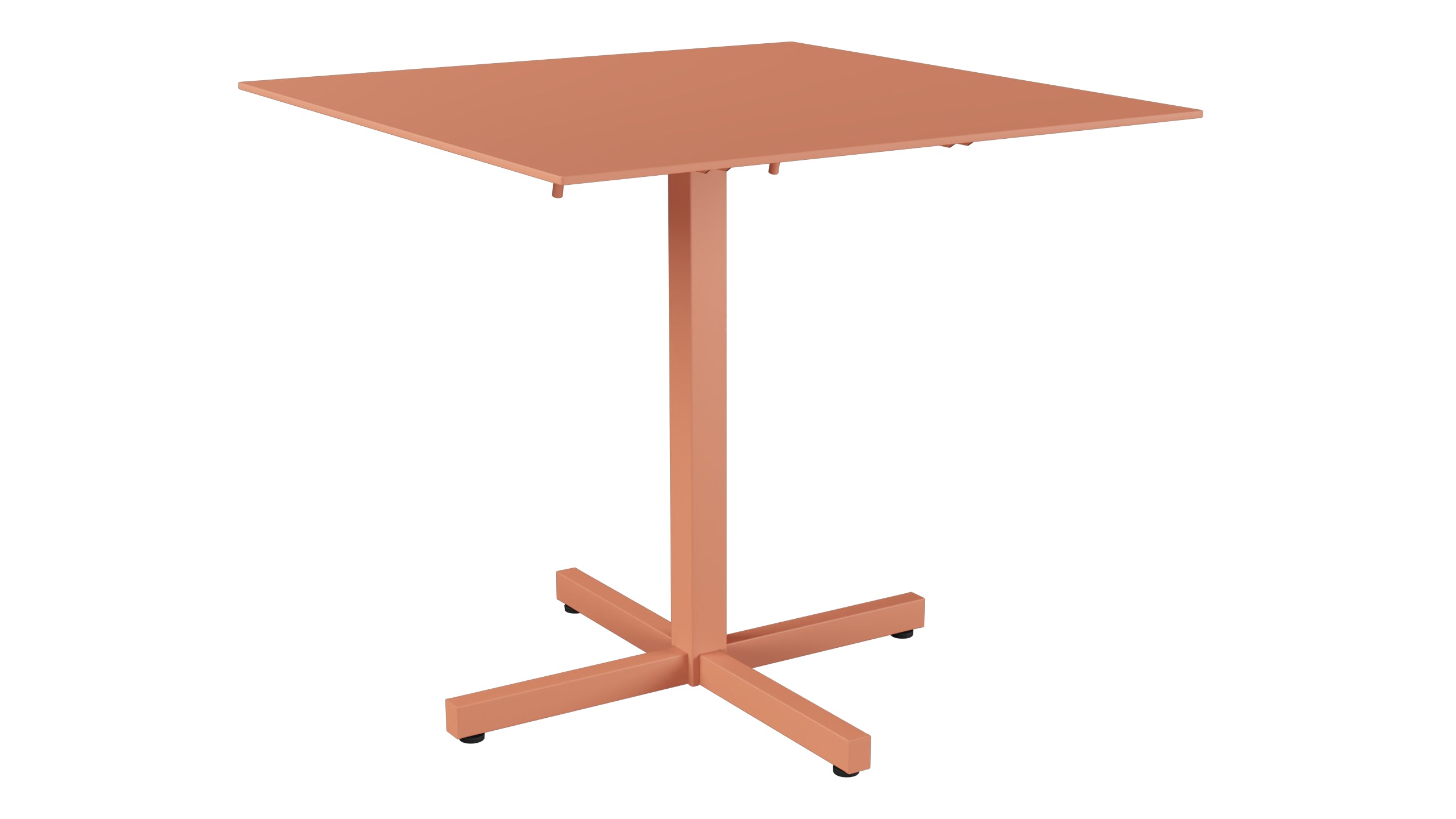 Luzern Glasfaser-Gartentisch Decor 80x80 klappbar in Pastellterracotta präsentiert im Onlineshop von KAQTU Design AG. Gartentisch ist von Schaffner