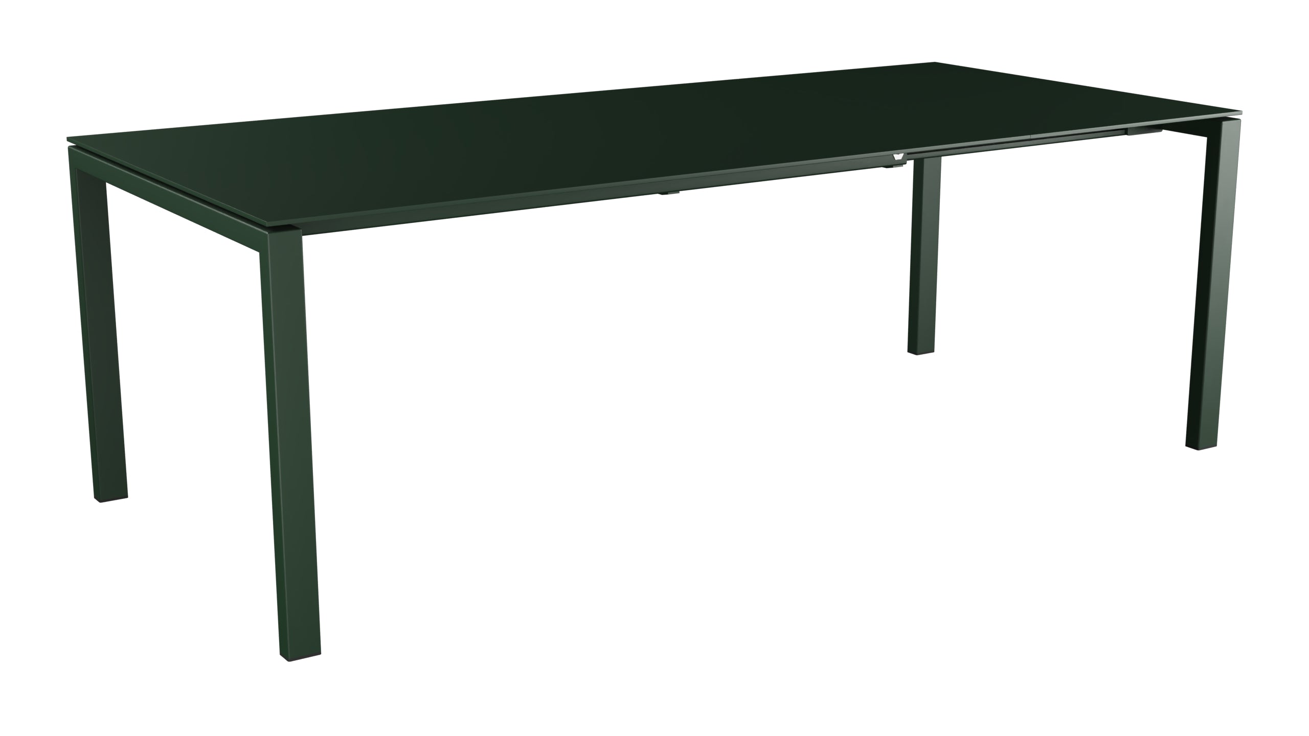 Luzern Glasfaser-Gartentisch 160/220x100 ausziehbar in Tannengrün präsentiert im Onlineshop von KAQTU Design AG. Gartentisch ist von Schaffner