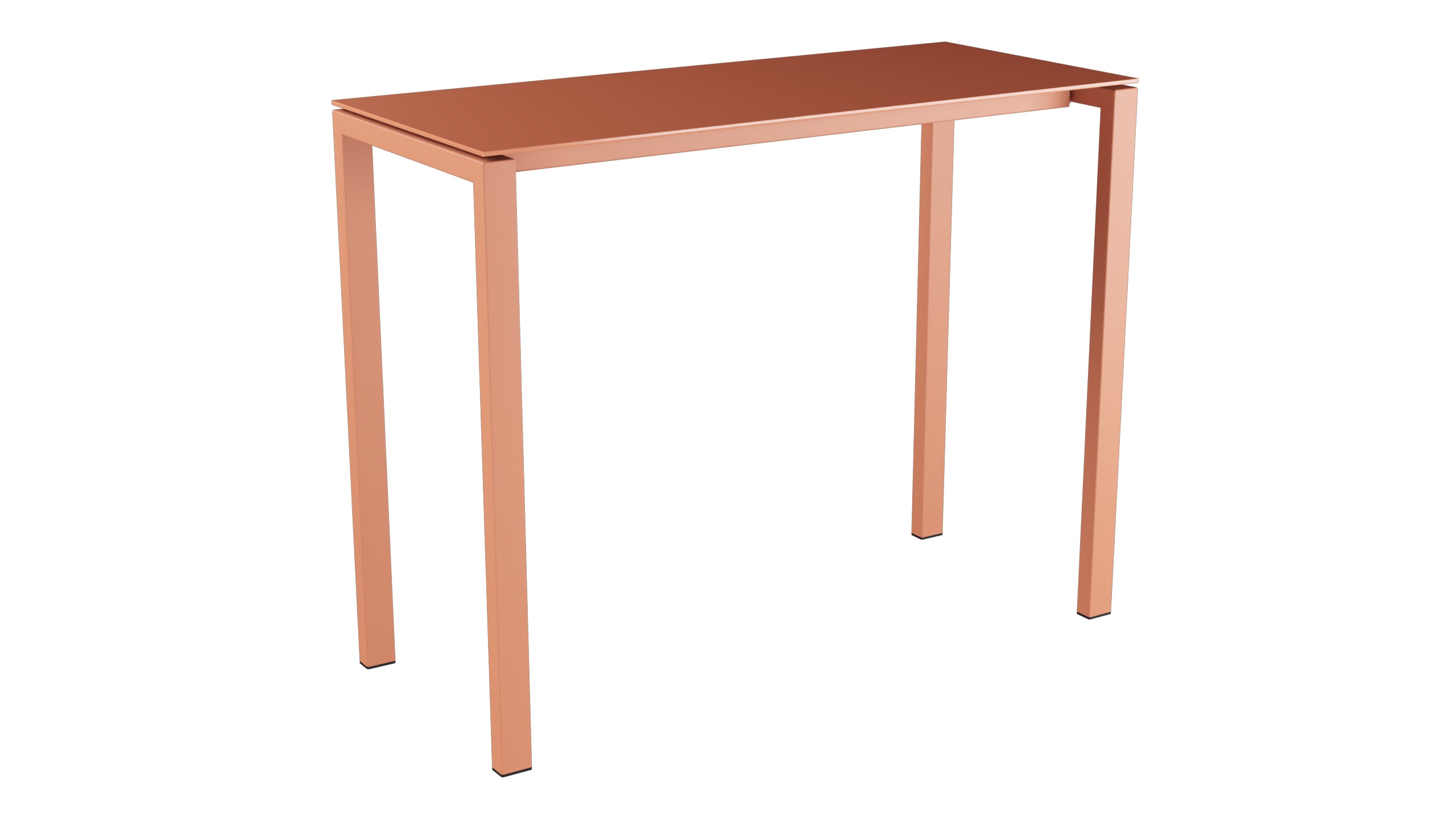 Luzern Glasfaser-Stehtisch Outdoor Decor 140x60 in Pastellterracotta präsentiert im Onlineshop von KAQTU Design AG. Hochtisch Outdoor ist von Schaffner