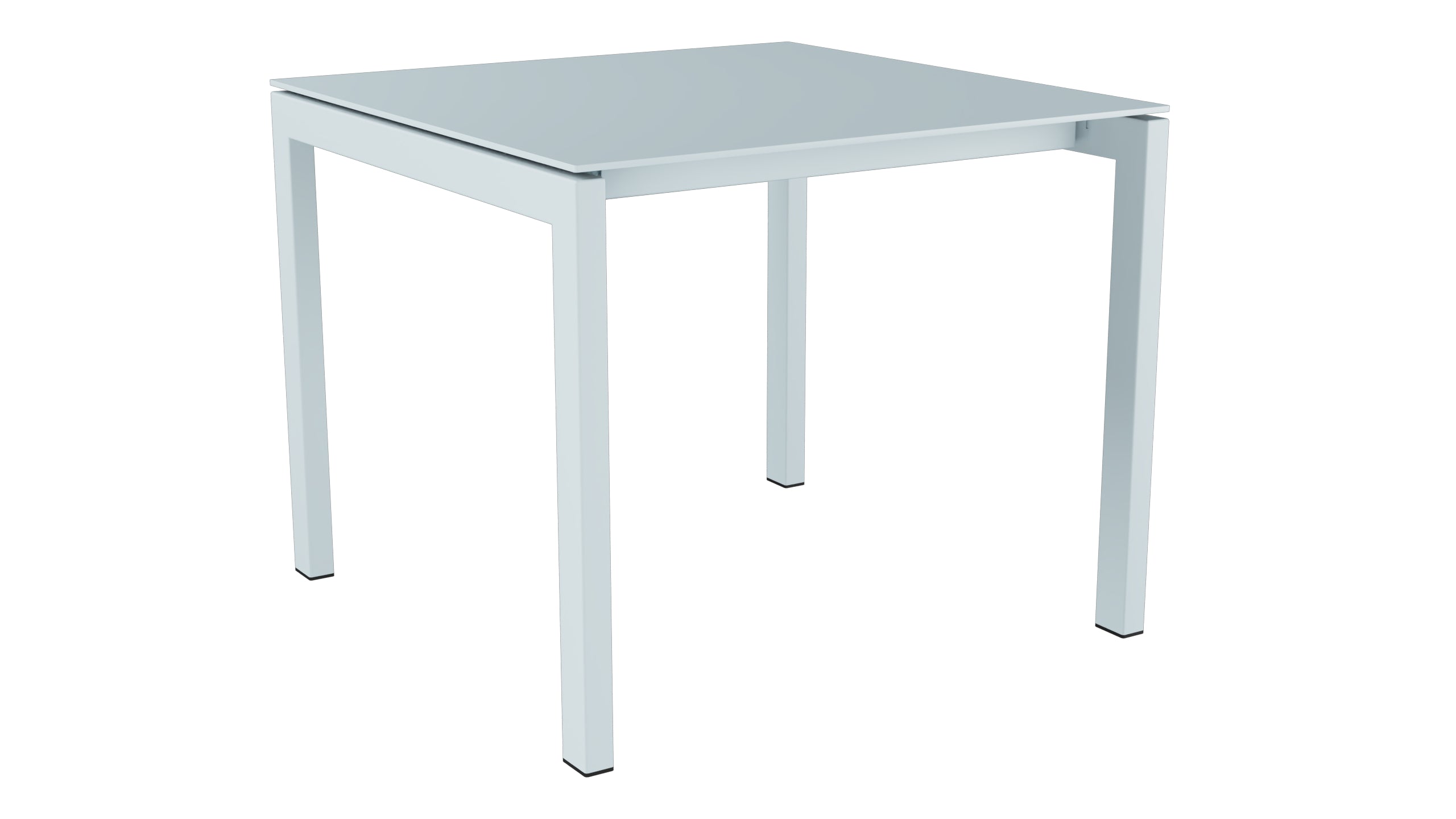 Luzern Glasfaser-Gartentisch Decor 90x90 in Pastellblau präsentiert im Onlineshop von KAQTU Design AG. Gartentisch ist von Schaffner