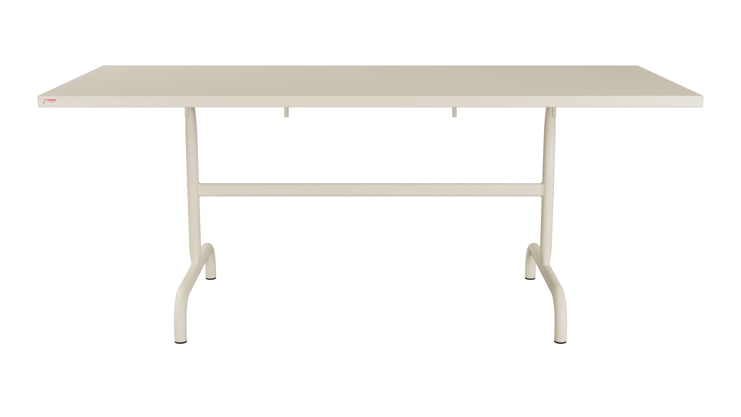Säntis Metall-Gartentisch 180x80 klappbar in Pastellsand präsentiert im Onlineshop von KAQTU Design AG. Gartentisch ist von Schaffner