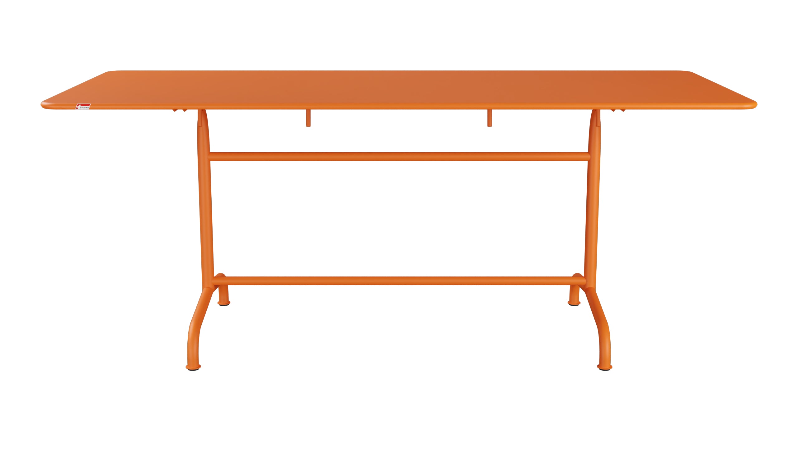 Rigi Metall-Gartentisch 180x80 klappbar in Orange präsentiert im Onlineshop von KAQTU Design AG. Gartentisch ist von Schaffner