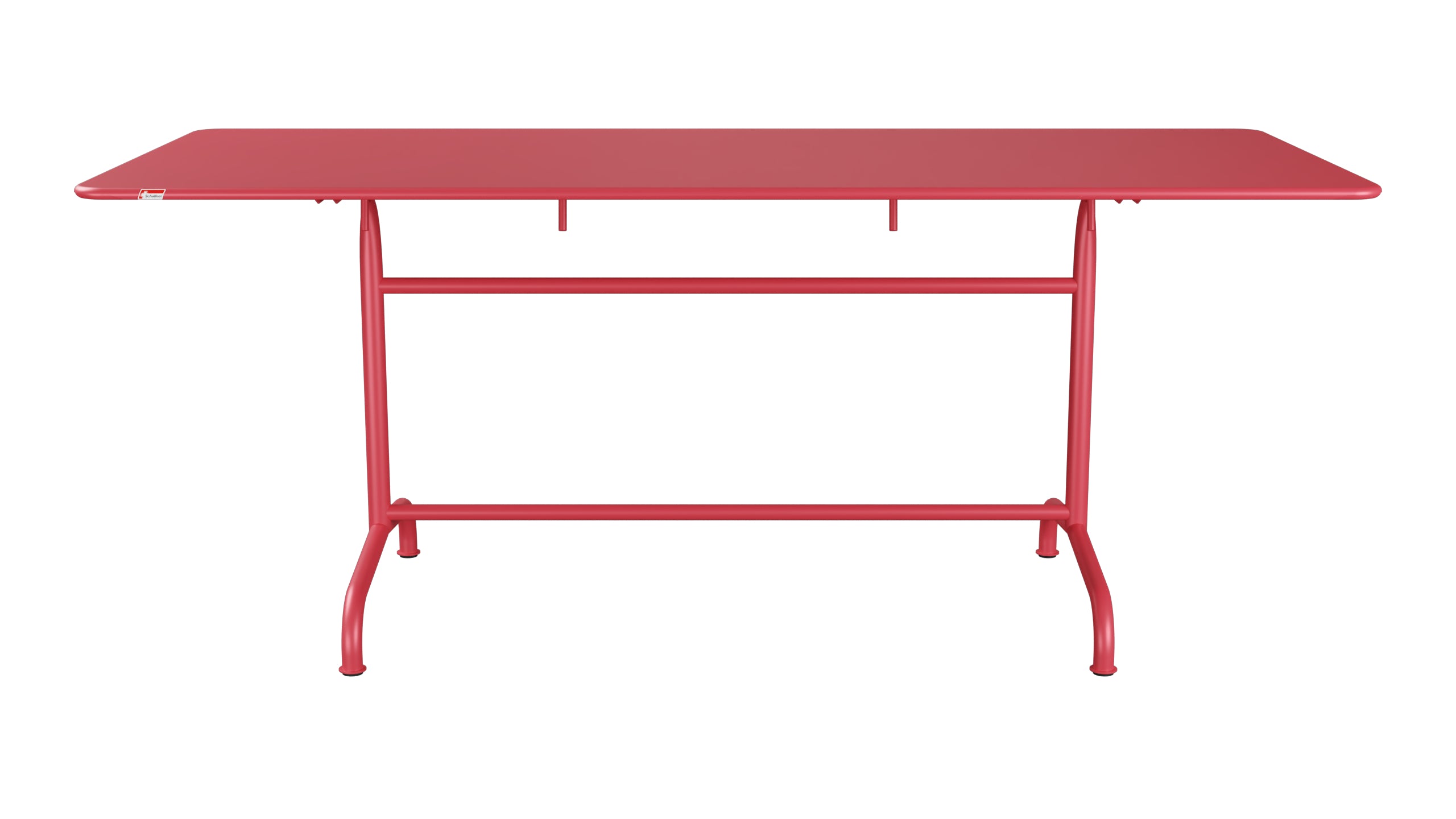 Rigi Metall-Gartentisch 180x80 klappbar in Ahornrot präsentiert im Onlineshop von KAQTU Design AG. Gartentisch ist von Schaffner