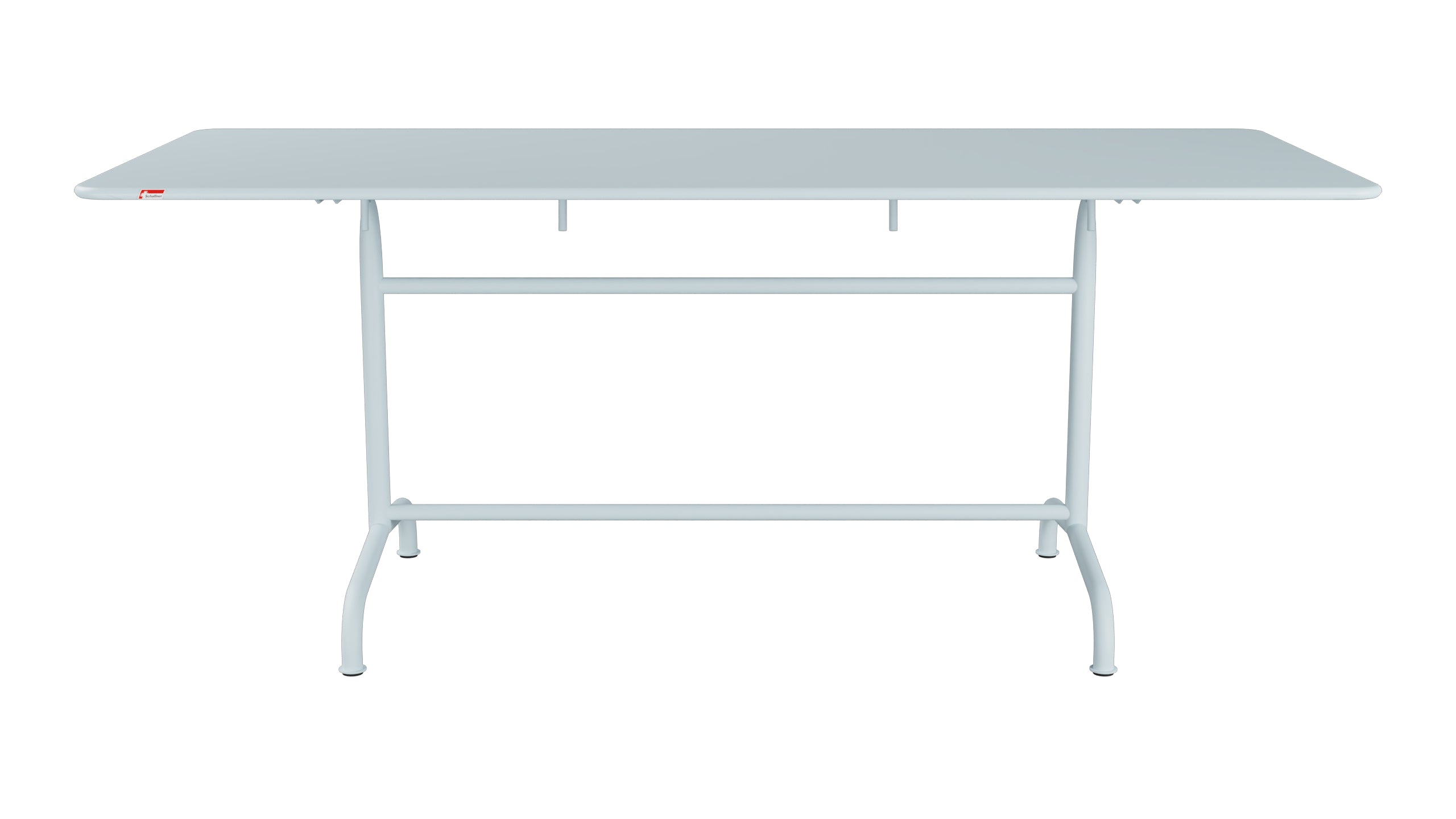 Rigi Metall-Gartentisch 180x80 klappbar in Pastellblau präsentiert im Onlineshop von KAQTU Design AG. Gartentisch ist von Schaffner