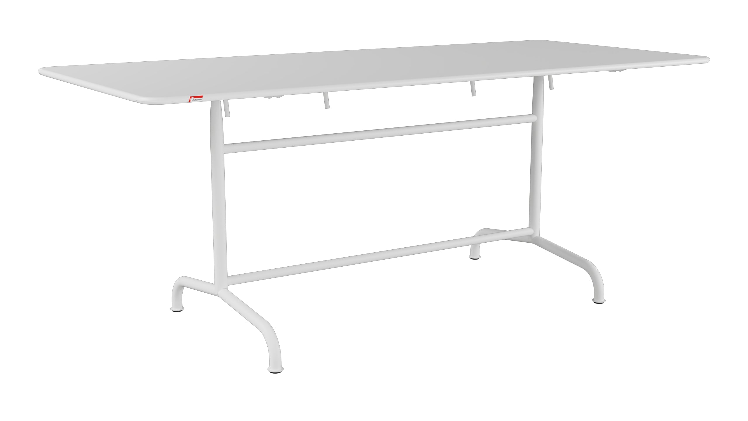 Rigi Metall-Gartentisch 180x80 klappbar in Weiss präsentiert im Onlineshop von KAQTU Design AG. Gartentisch ist von Schaffner