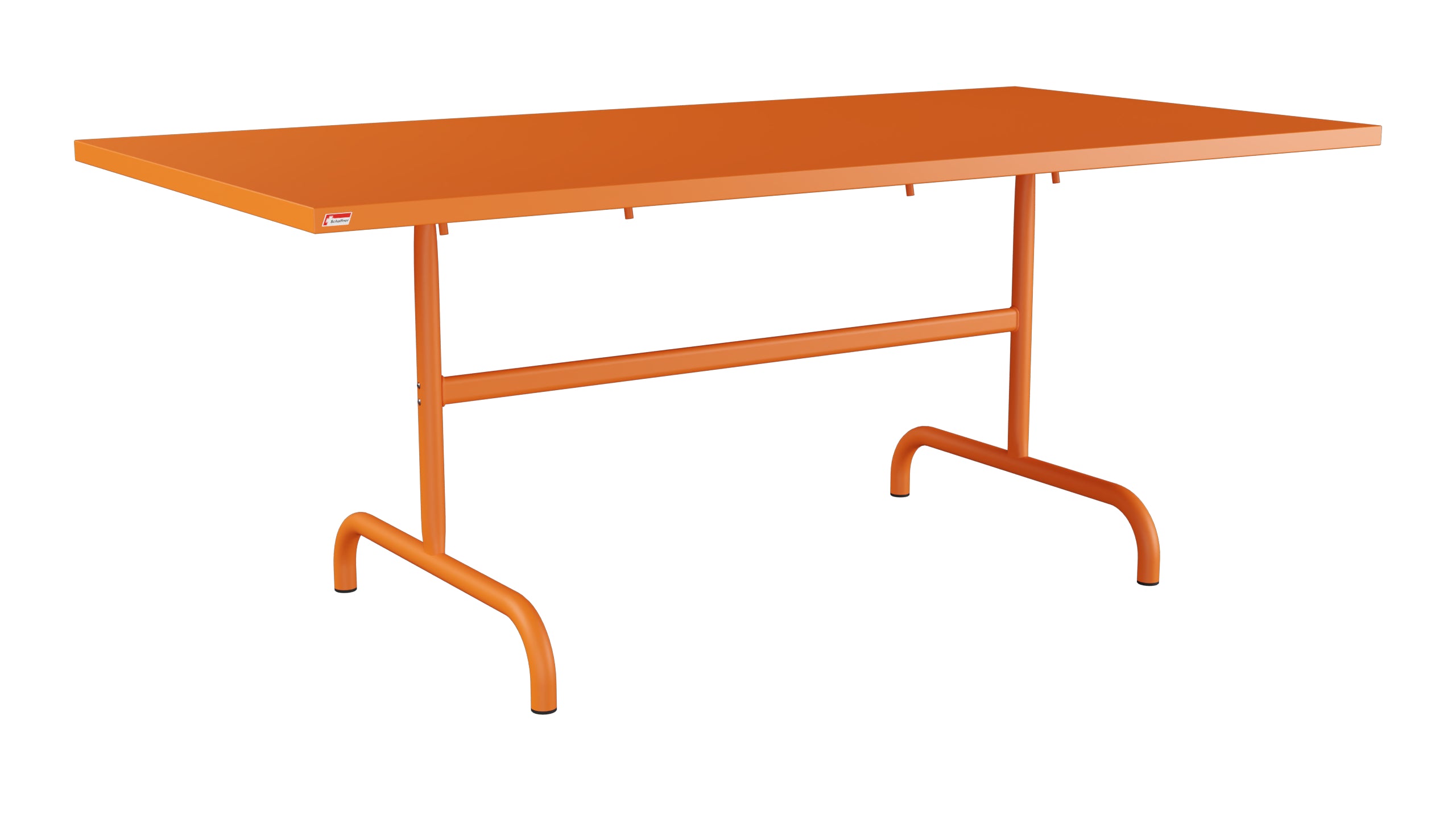 Säntis Metall-Gartentisch 180x90 klappbar in Orange präsentiert im Onlineshop von KAQTU Design AG. Gartentisch ist von Schaffner