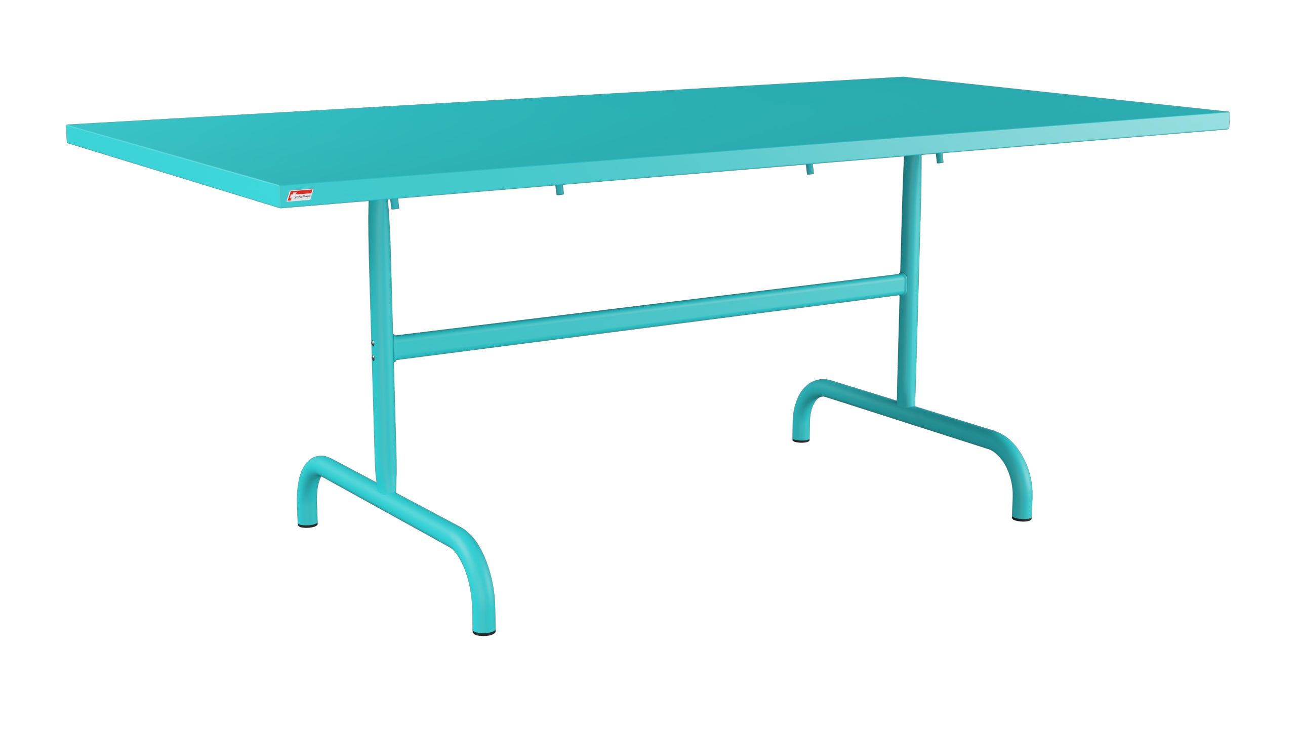 Säntis Metall-Gartentisch 180x90 klappbar in Türkis präsentiert im Onlineshop von KAQTU Design AG. Gartentisch ist von Schaffner
