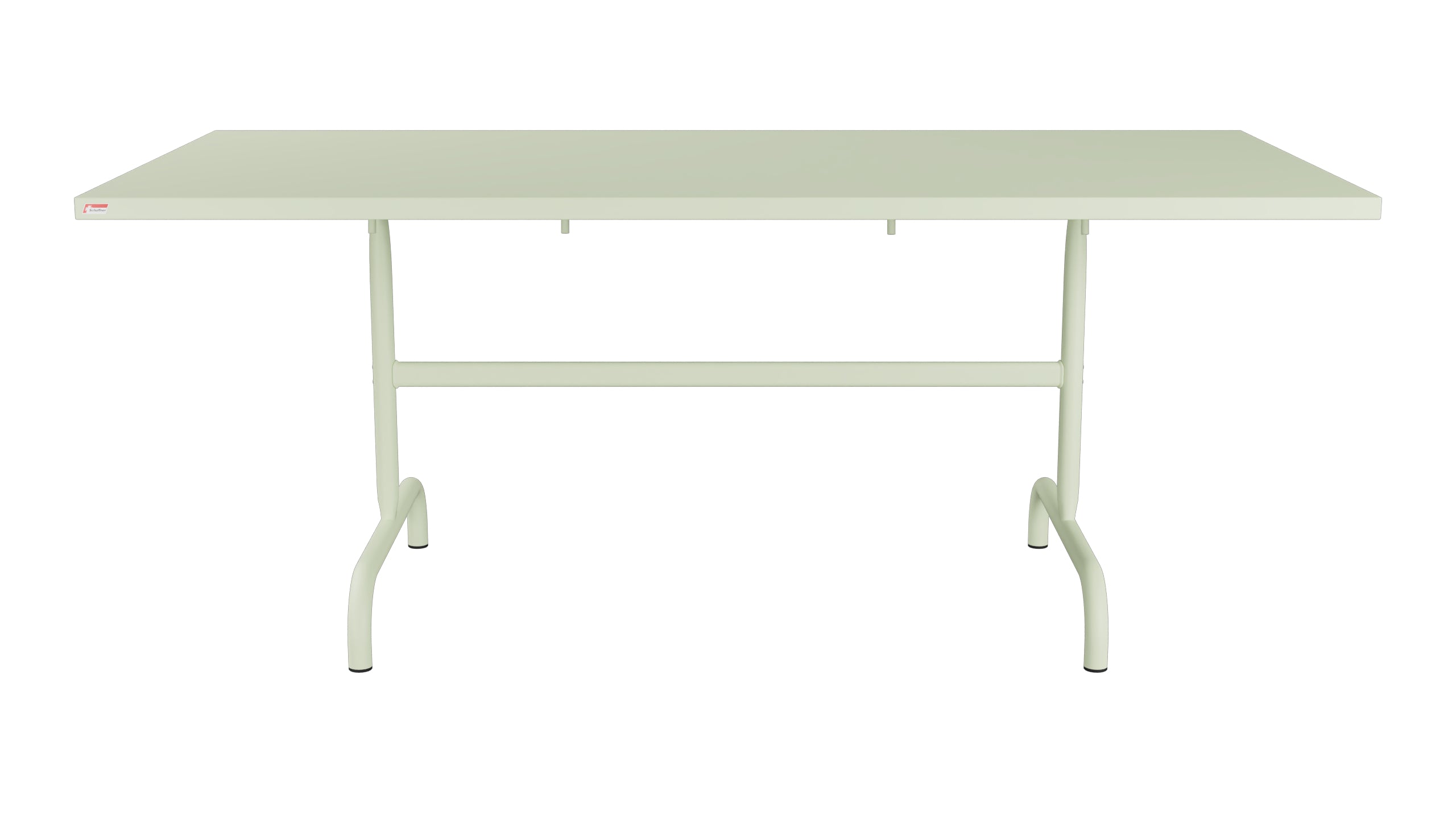 Säntis Metall-Gartentisch 180x90 klappbar in Pastellgrün präsentiert im Onlineshop von KAQTU Design AG. Gartentisch ist von Schaffner