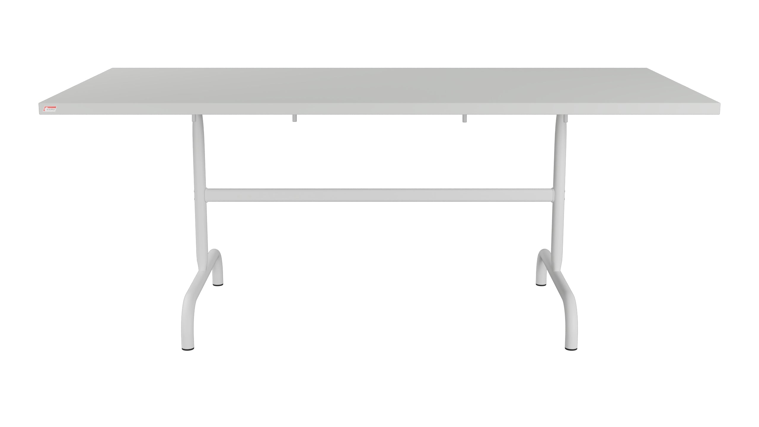 Säntis Metall-Gartentisch 180x90 klappbar in Alusilber präsentiert im Onlineshop von KAQTU Design AG. Gartentisch ist von Schaffner