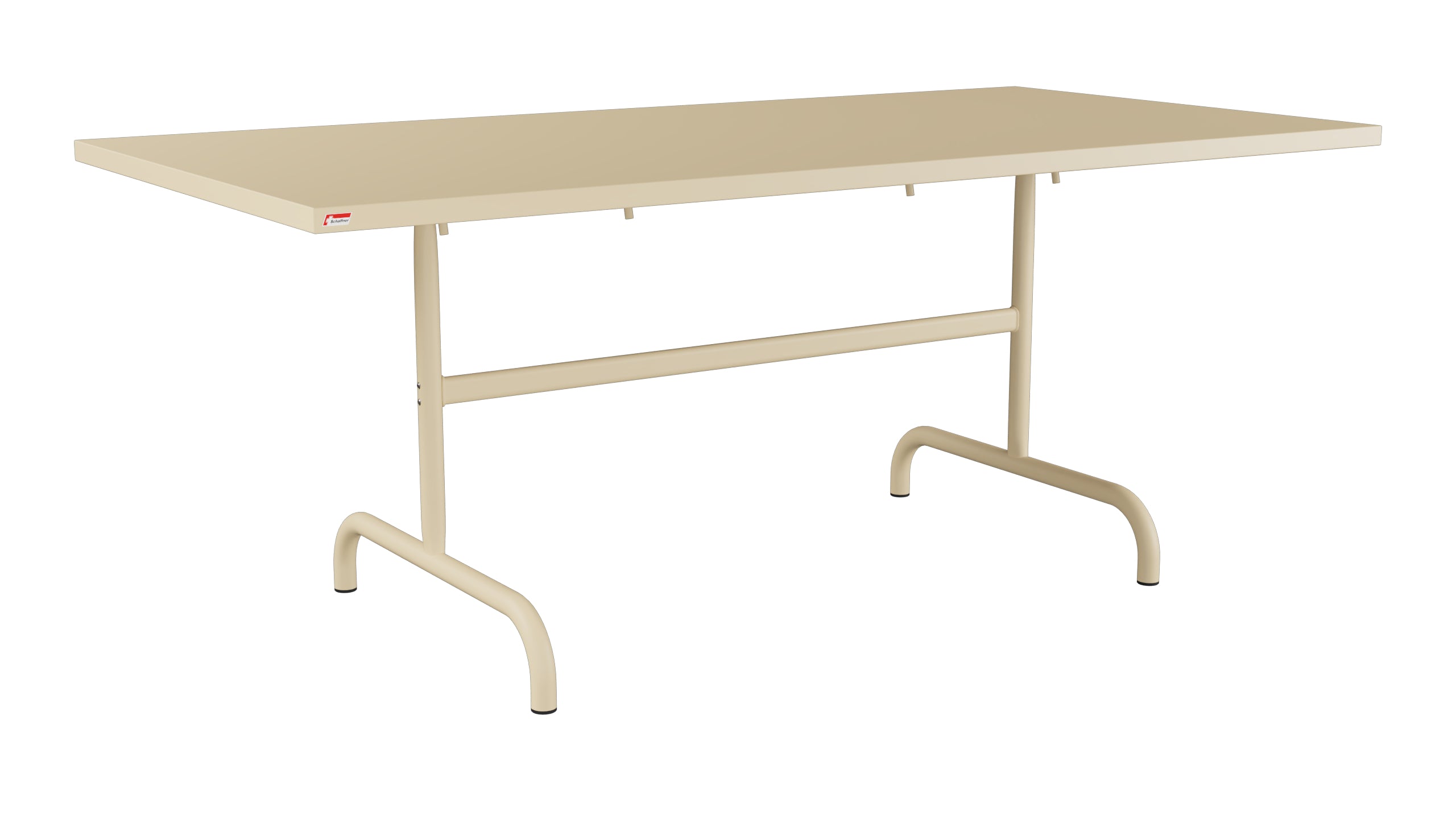 Säntis Metall-Gartentisch 180x90 klappbar in Pastellbraun präsentiert im Onlineshop von KAQTU Design AG. Gartentisch ist von Schaffner