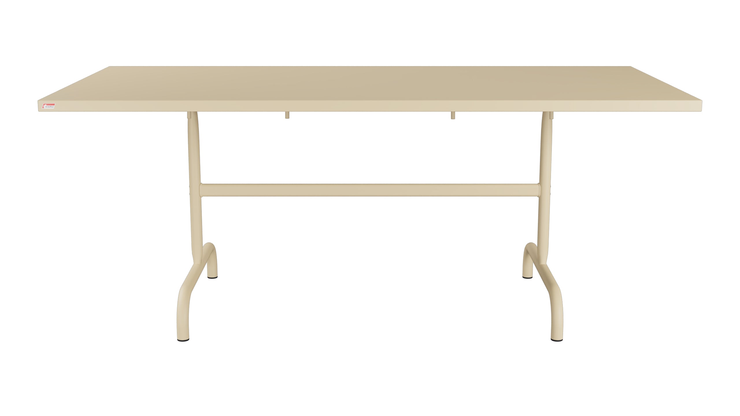 Säntis Metall-Gartentisch 180x90 klappbar in Pastellbraun präsentiert im Onlineshop von KAQTU Design AG. Gartentisch ist von Schaffner