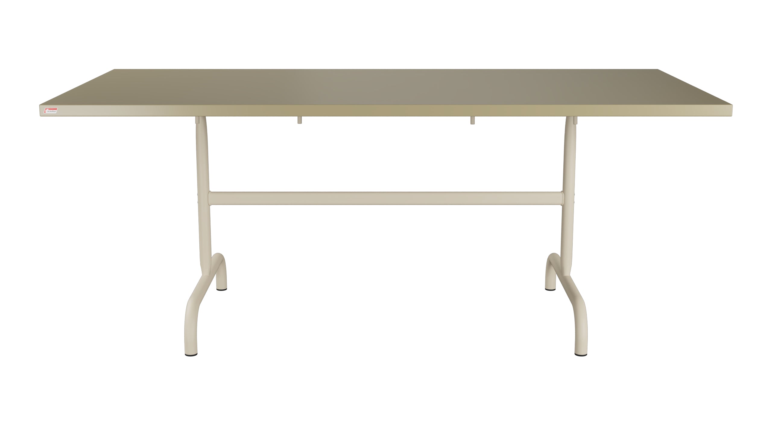 Säntis Metall-Gartentisch 180x90 klappbar in Champagner präsentiert im Onlineshop von KAQTU Design AG. Gartentisch ist von Schaffner