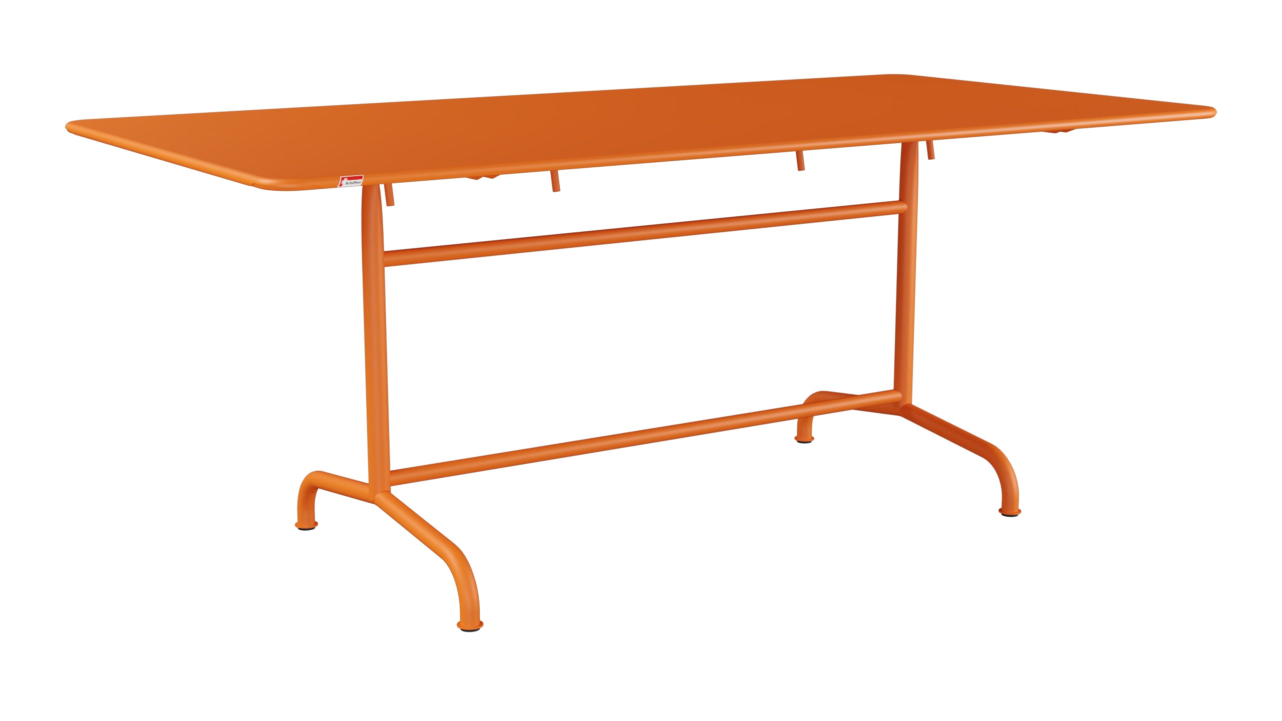 Rigi Metall-Gartentisch 180x90 klappbar in Orange präsentiert im Onlineshop von KAQTU Design AG. Gartentisch ist von Schaffner