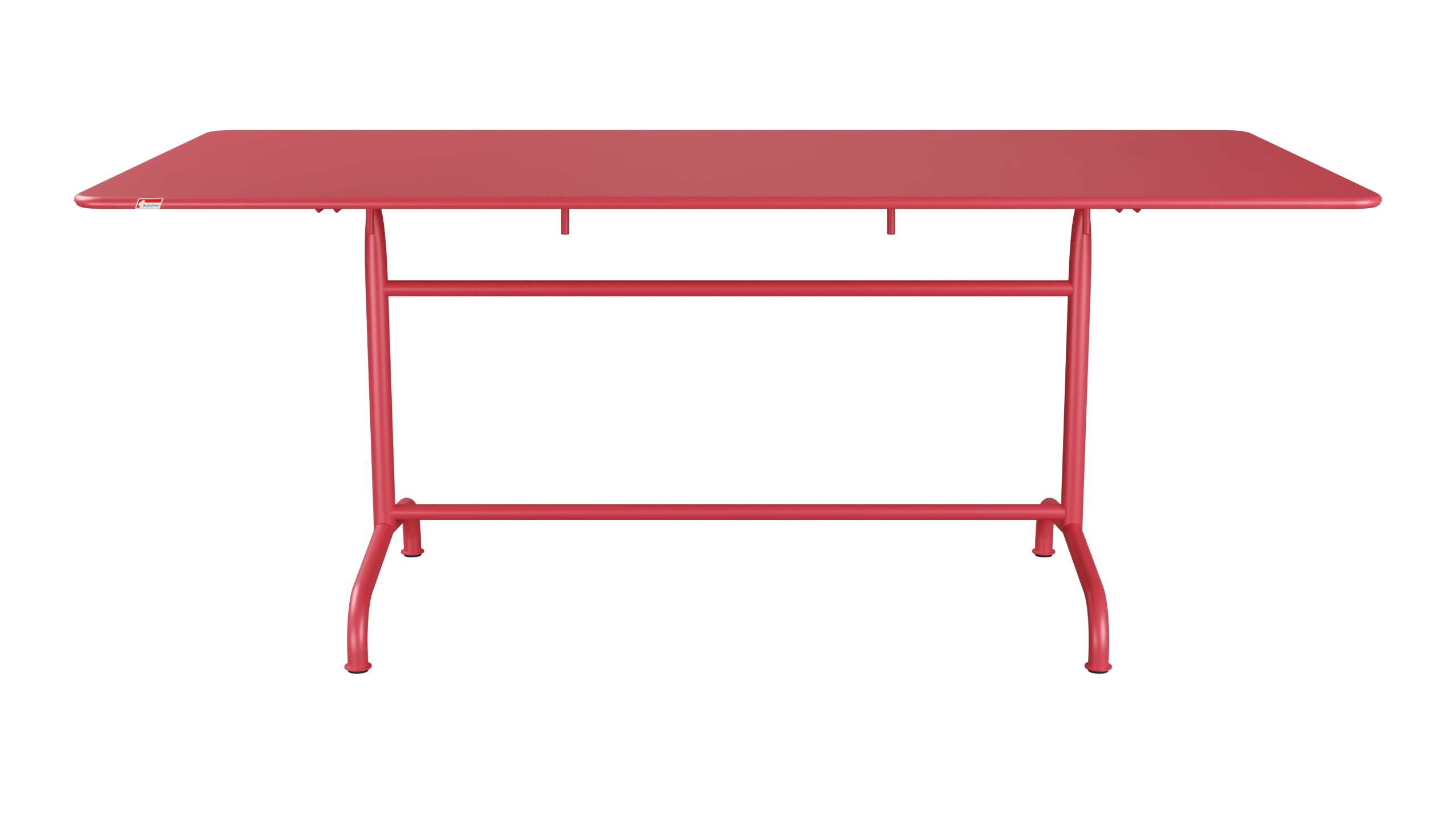 Rigi Metall-Gartentisch 180x90 klappbar in Ahornrot präsentiert im Onlineshop von KAQTU Design AG. Gartentisch ist von Schaffner