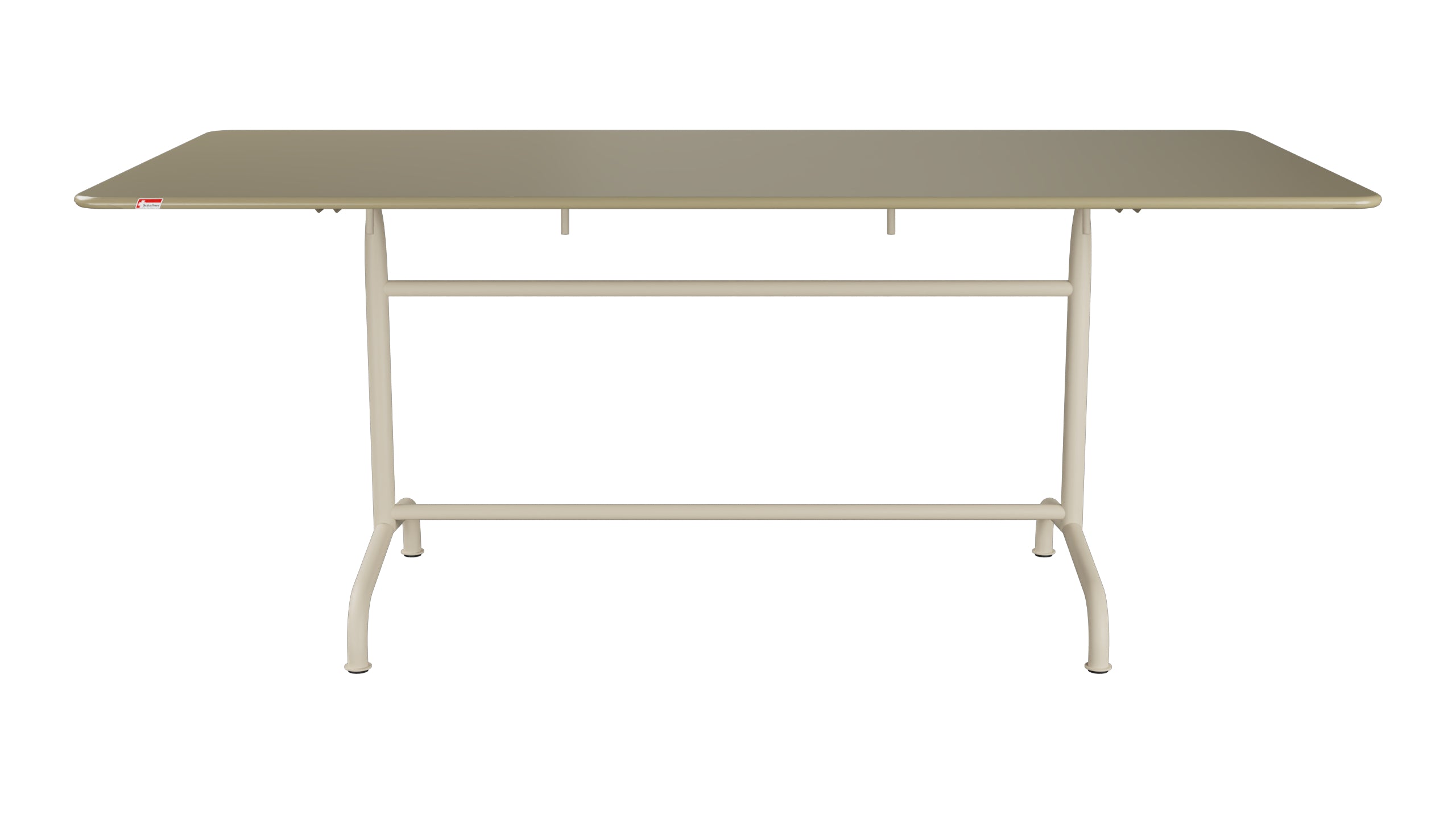 Rigi Metall-Gartentisch 180x90 klappbar in Champagner präsentiert im Onlineshop von KAQTU Design AG. Gartentisch ist von Schaffner