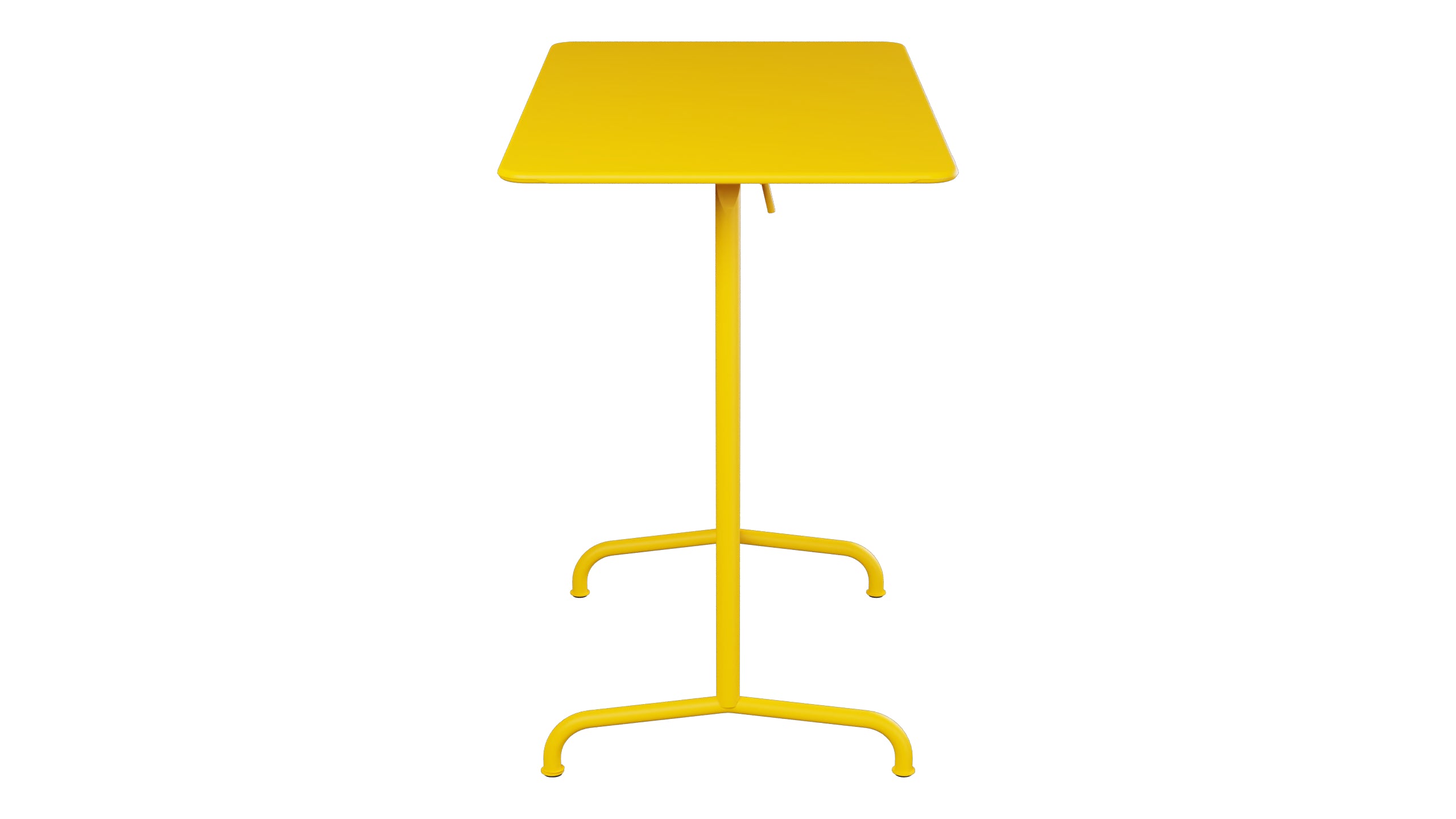 Rigi Metall-Stehtisch Outdoor 120x70 / 110 klappbar in Gelb präsentiert im Onlineshop von KAQTU Design AG. Hochtisch Outdoor ist von Schaffner