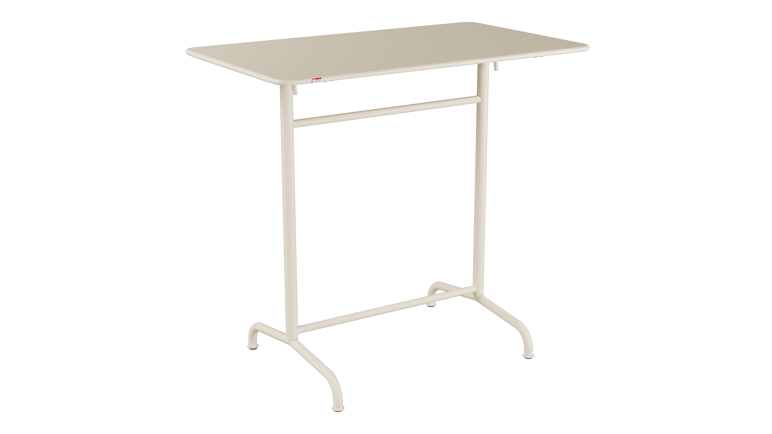 Rigi Metall-Stehtisch Outdoor 120x70 / 110 klappbar in Pastellsand präsentiert im Onlineshop von KAQTU Design AG. Hochtisch Outdoor ist von Schaffner