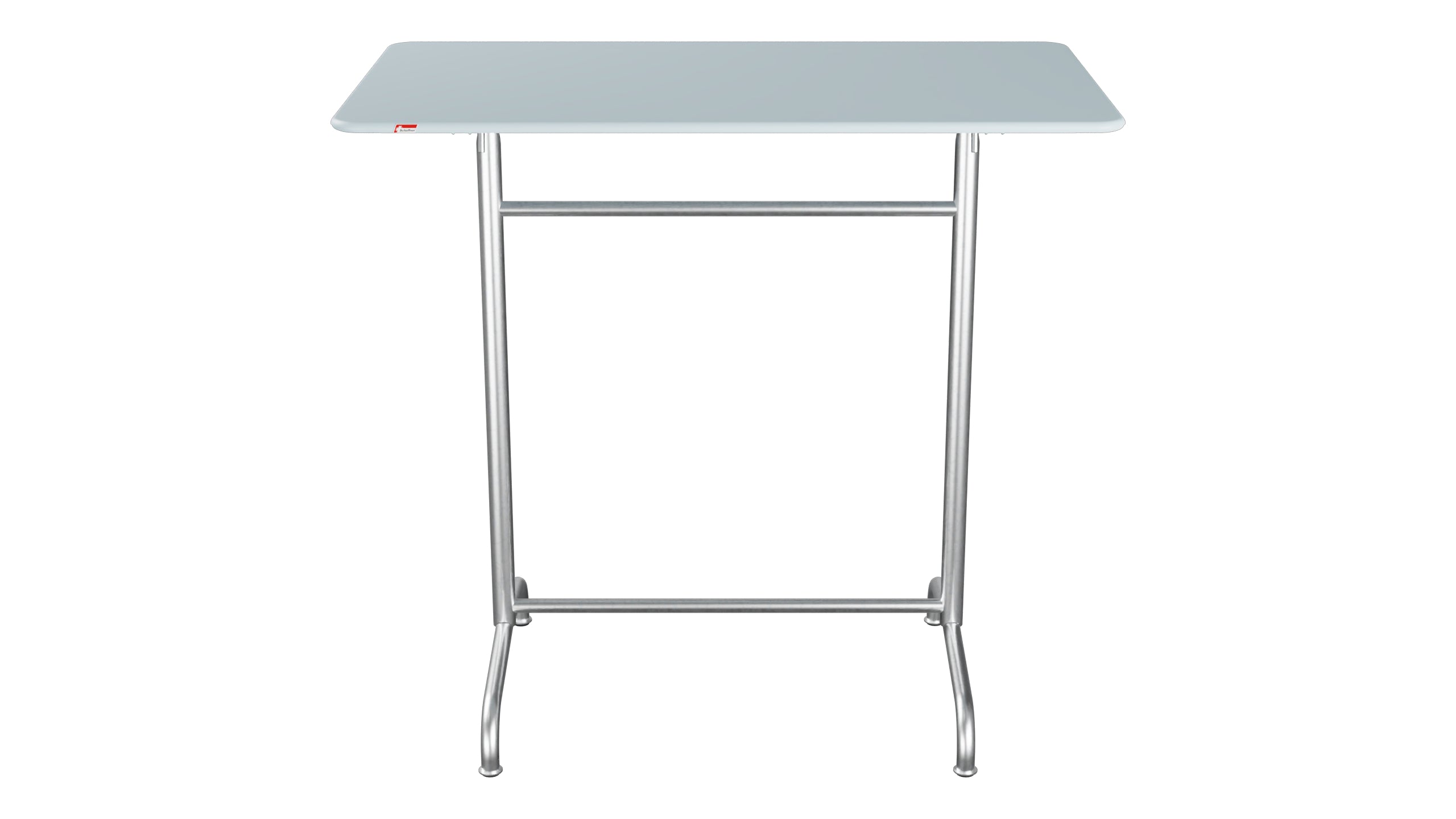 Rigi Metall-Stehtisch Outdoor 120x70 / 110 klappbar in Pastellblau präsentiert im Onlineshop von KAQTU Design AG. Hochtisch Outdoor ist von Schaffner