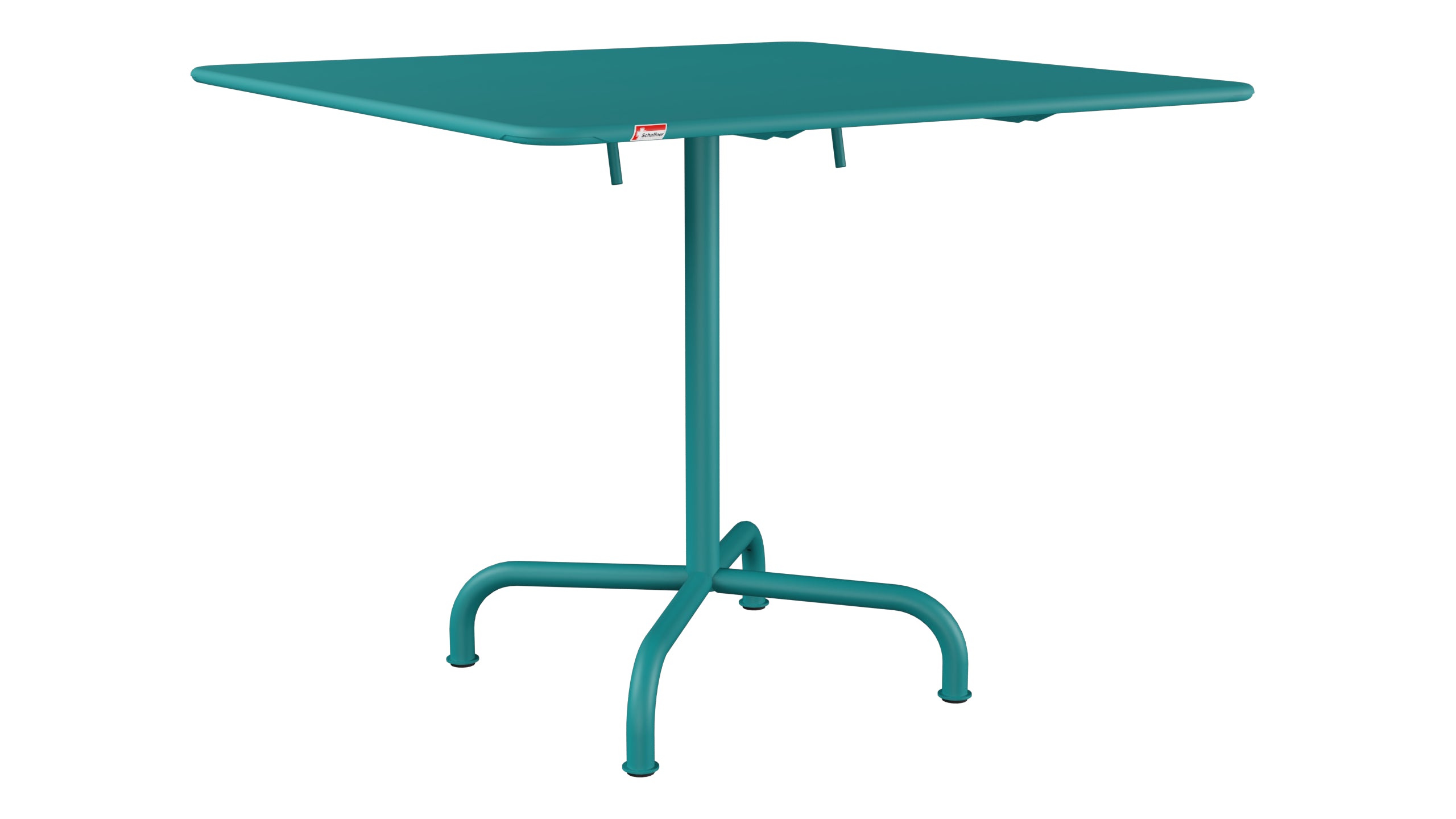 Rigi Metall-Gartentisch 90x90 klappbar in Kaliblau präsentiert im Onlineshop von KAQTU Design AG. Gartentisch ist von Schaffner