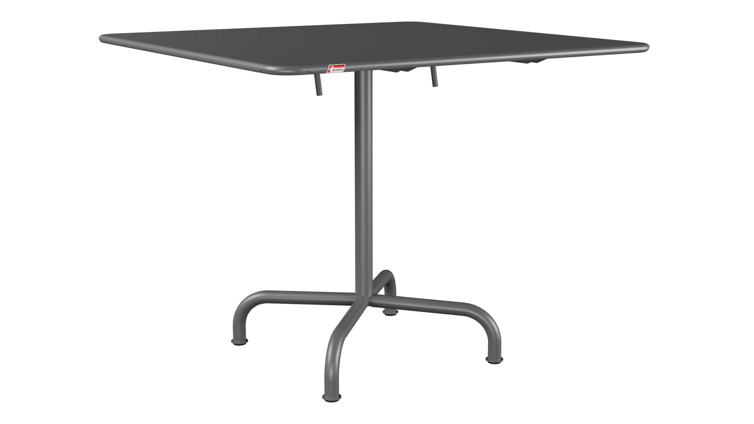 Rigi Metall-Gartentisch 90x90 klappbar in Graphit präsentiert im Onlineshop von KAQTU Design AG. Gartentisch ist von Schaffner