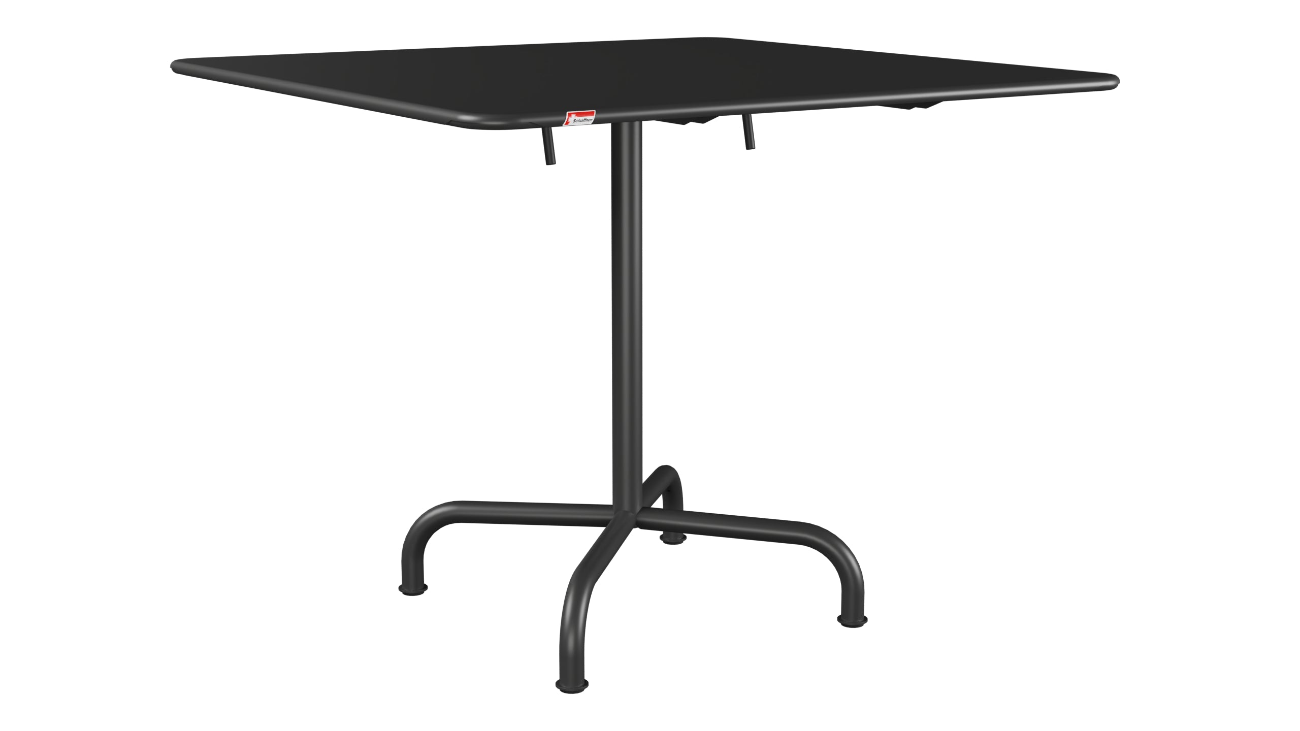 Rigi Metall-Gartentisch 90x90 klappbar in Anthrazit präsentiert im Onlineshop von KAQTU Design AG. Gartentisch ist von Schaffner