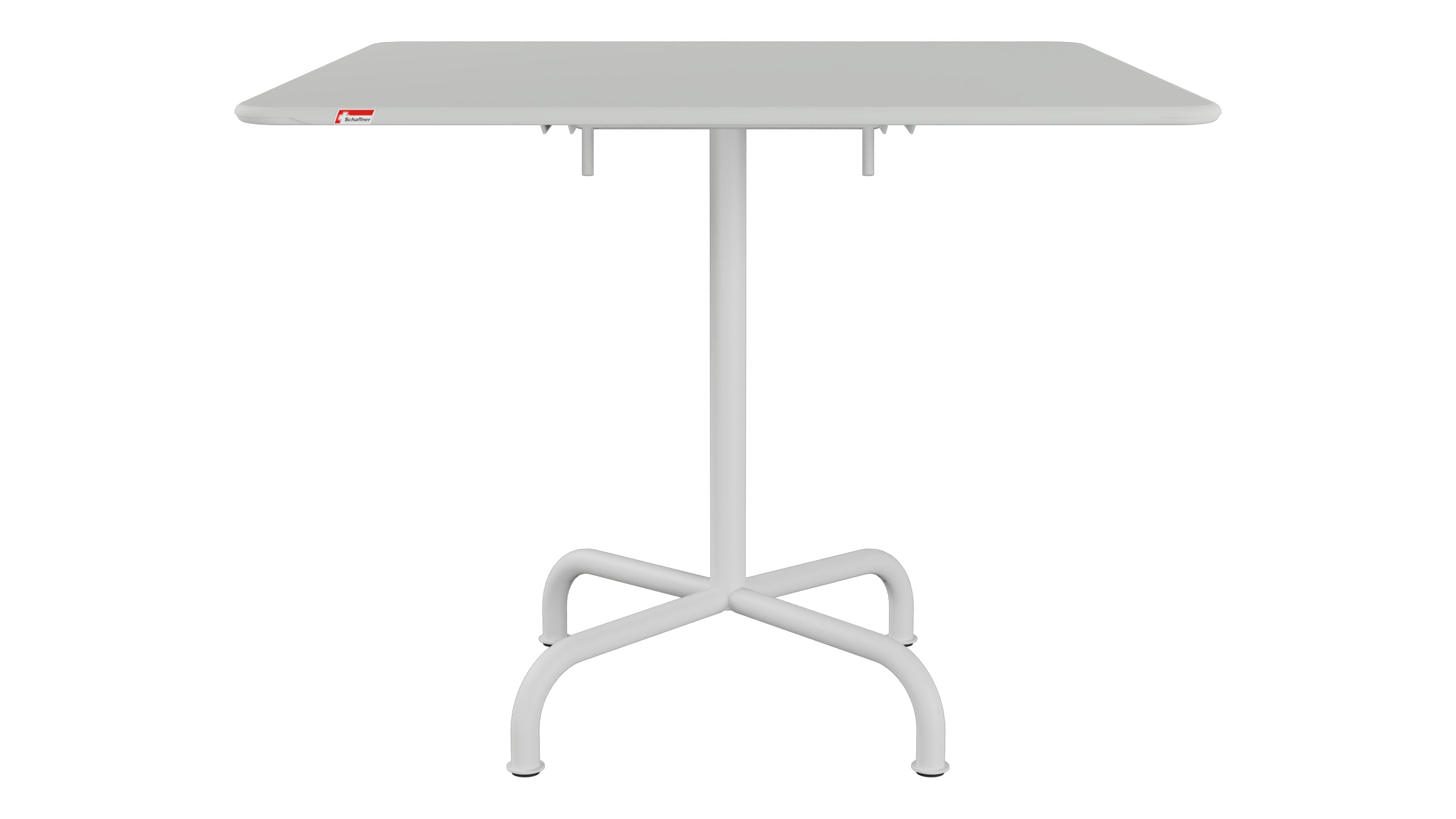 Rigi Metall-Gartentisch 90x90 klappbar in Alusilber präsentiert im Onlineshop von KAQTU Design AG. Gartentisch ist von Schaffner