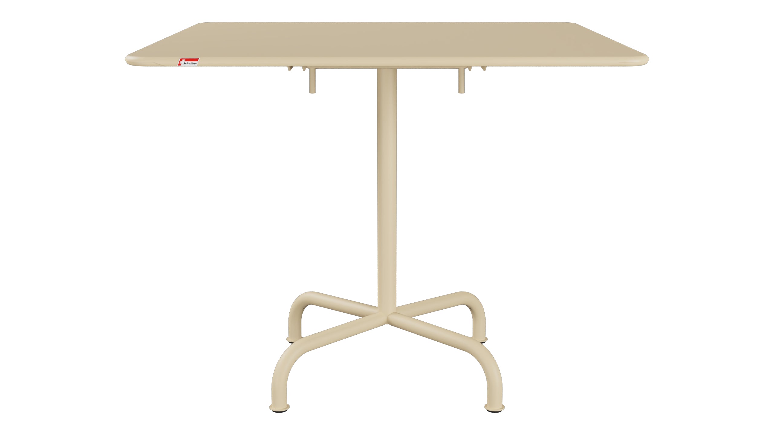 Rigi Metall-Gartentisch 90x90 klappbar in Pastellbraun präsentiert im Onlineshop von KAQTU Design AG. Gartentisch ist von Schaffner