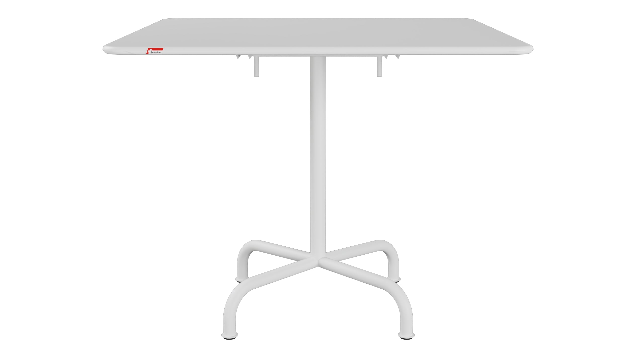 Rigi Metall-Gartentisch 90x90 klappbar in Weiss präsentiert im Onlineshop von KAQTU Design AG. Gartentisch ist von Schaffner