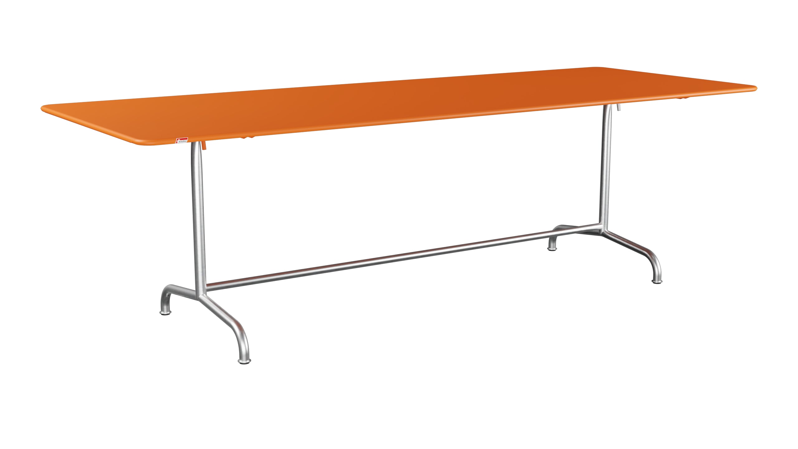 Rigi Metall-Gartentisch 240x90 klappbar in Orange präsentiert im Onlineshop von KAQTU Design AG. Gartentisch ist von Schaffner