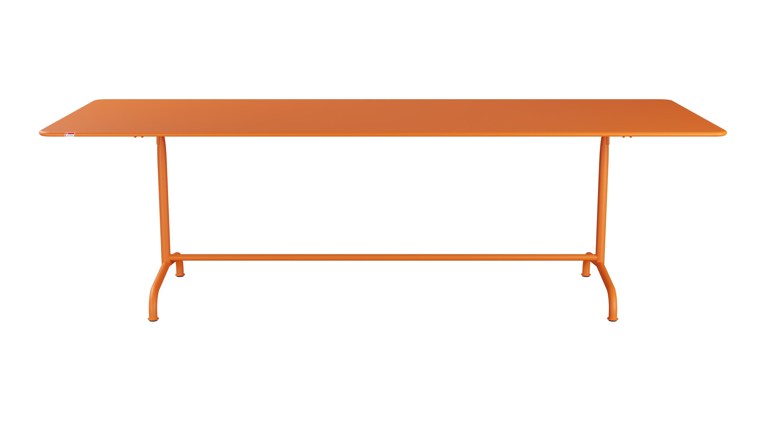 Rigi Metall-Gartentisch 240x90 klappbar in Orange präsentiert im Onlineshop von KAQTU Design AG. Gartentisch ist von Schaffner