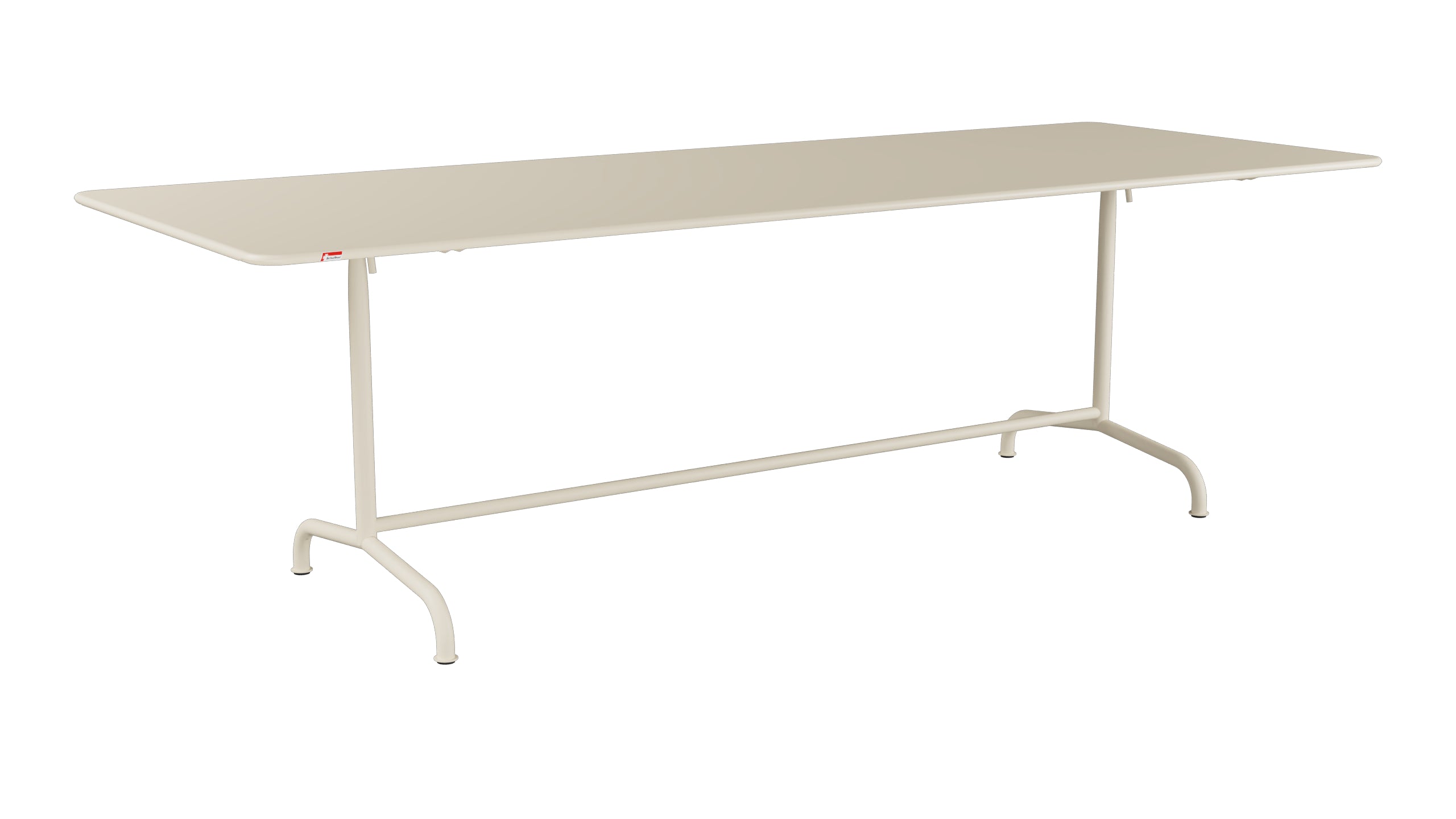 Rigi Metall-Gartentisch 240x90 klappbar in Pastellsand präsentiert im Onlineshop von KAQTU Design AG. Gartentisch ist von Schaffner