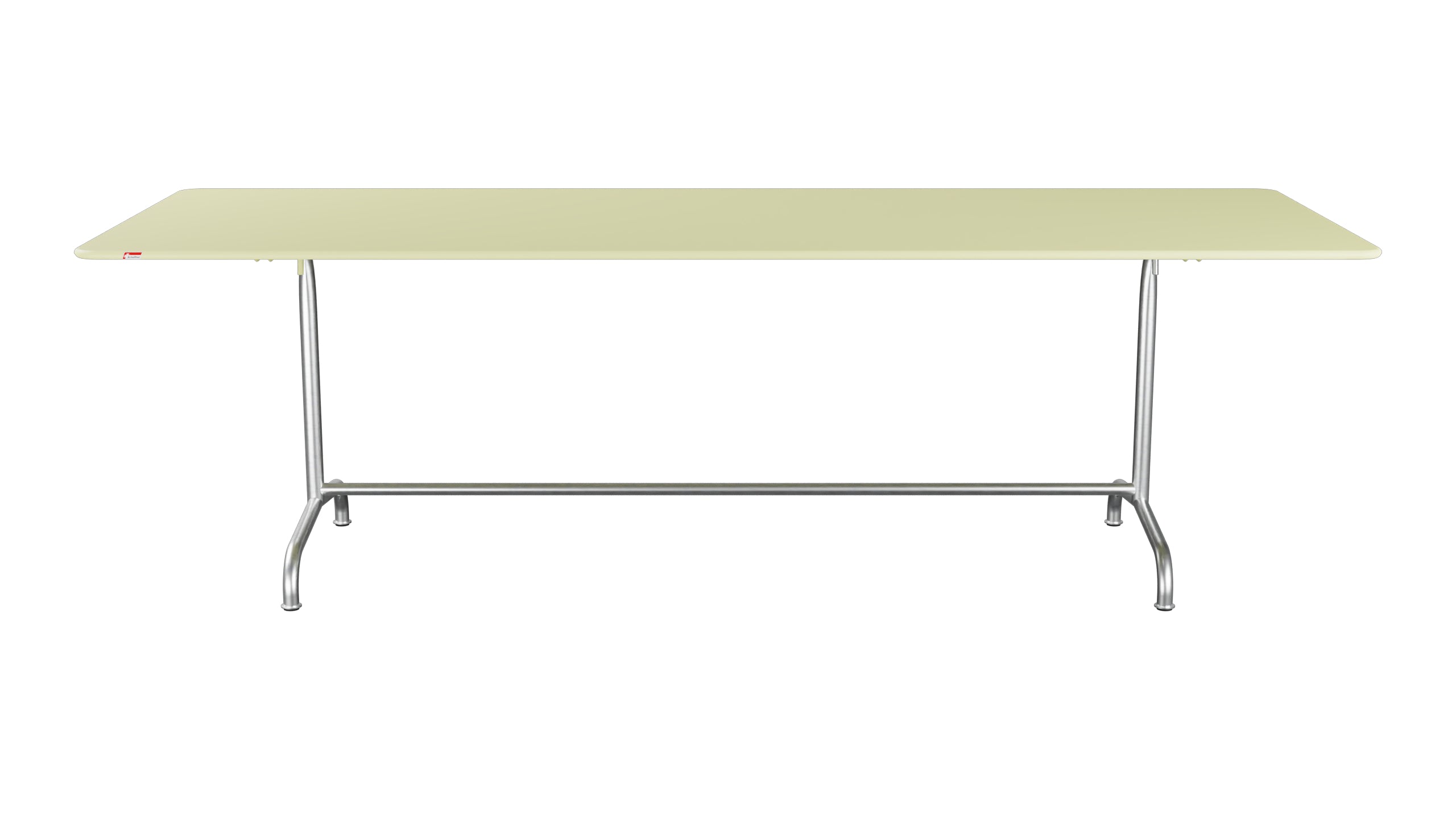 Rigi Metall-Gartentisch 240x90 klappbar in Buchsbaumgelb präsentiert im Onlineshop von KAQTU Design AG. Gartentisch ist von Schaffner