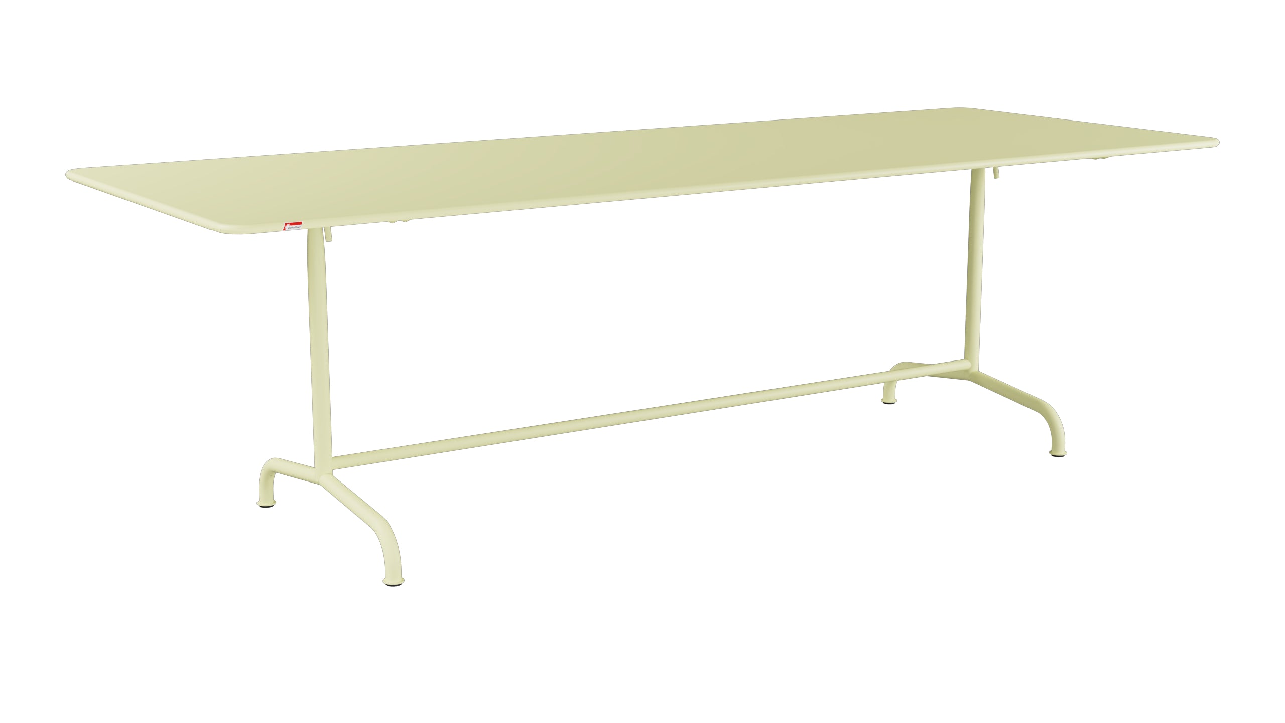 Rigi Metall-Gartentisch 240x90 klappbar in Buchsbaumgelb präsentiert im Onlineshop von KAQTU Design AG. Gartentisch ist von Schaffner