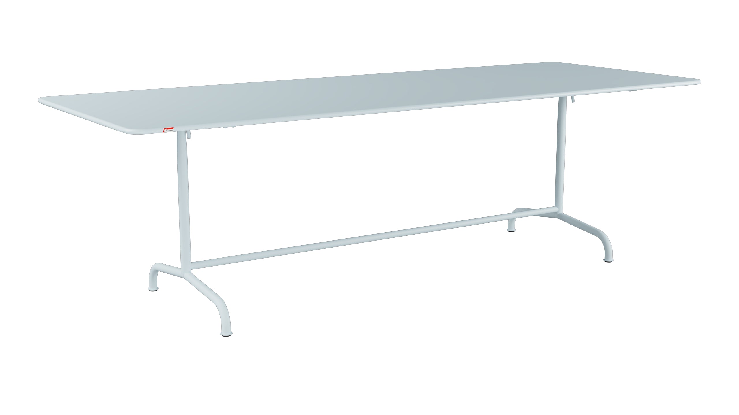Rigi Metall-Gartentisch 240x90 klappbar in Pastellblau präsentiert im Onlineshop von KAQTU Design AG. Gartentisch ist von Schaffner