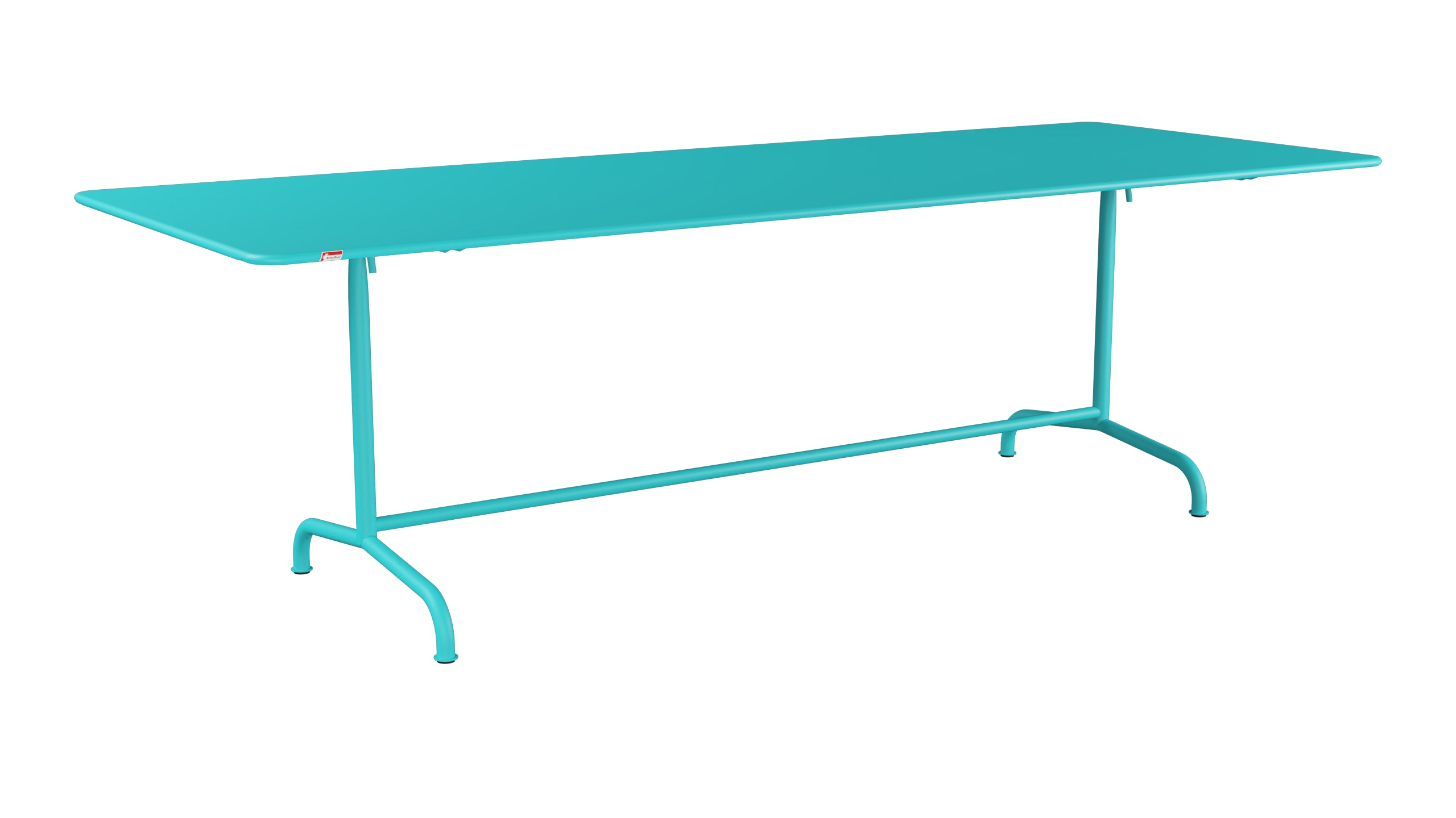 Rigi Metall-Gartentisch 240x90 klappbar in Türkis präsentiert im Onlineshop von KAQTU Design AG. Gartentisch ist von Schaffner