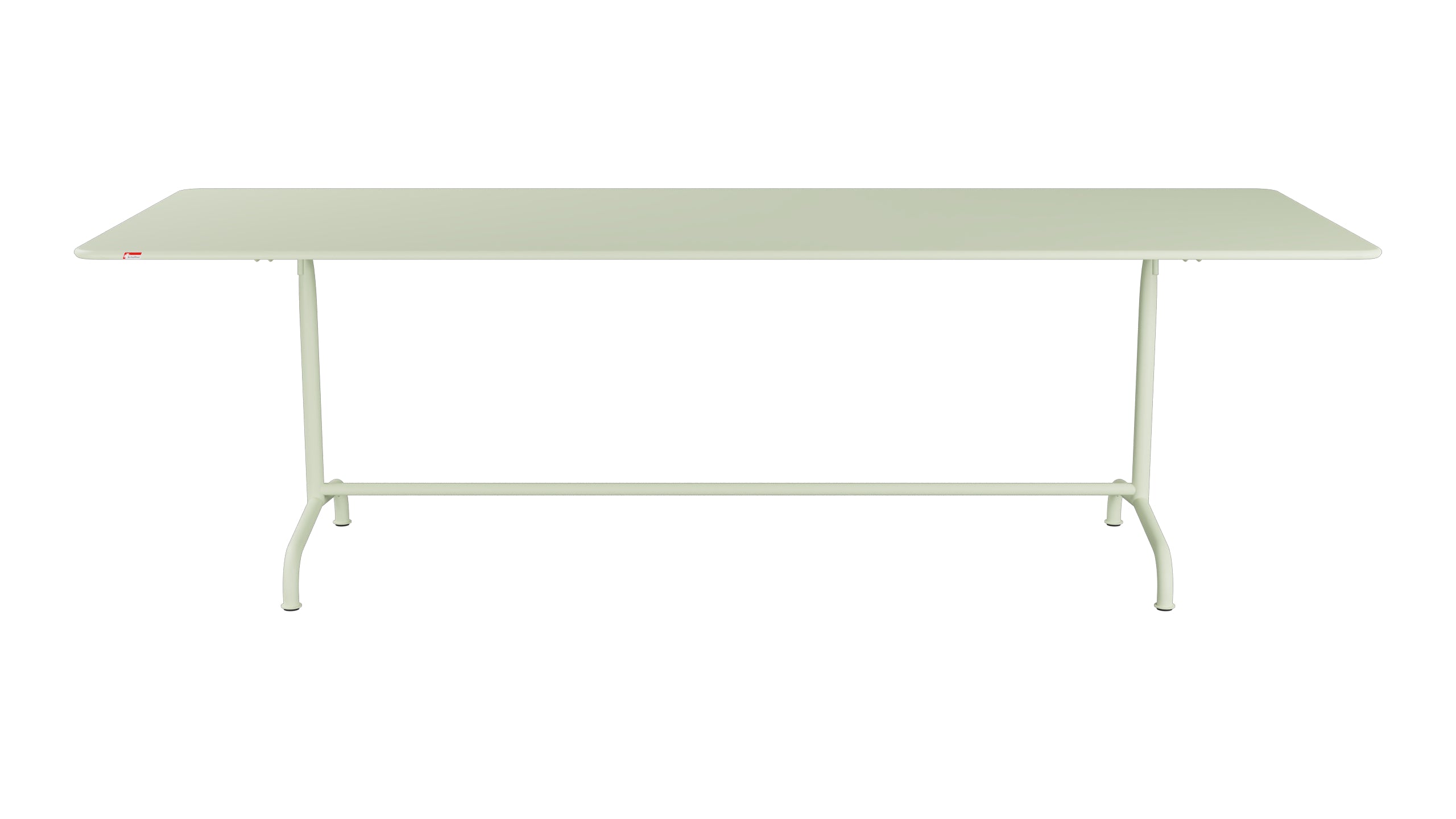Rigi Metall-Gartentisch 240x90 klappbar in Pastellgrün präsentiert im Onlineshop von KAQTU Design AG. Gartentisch ist von Schaffner