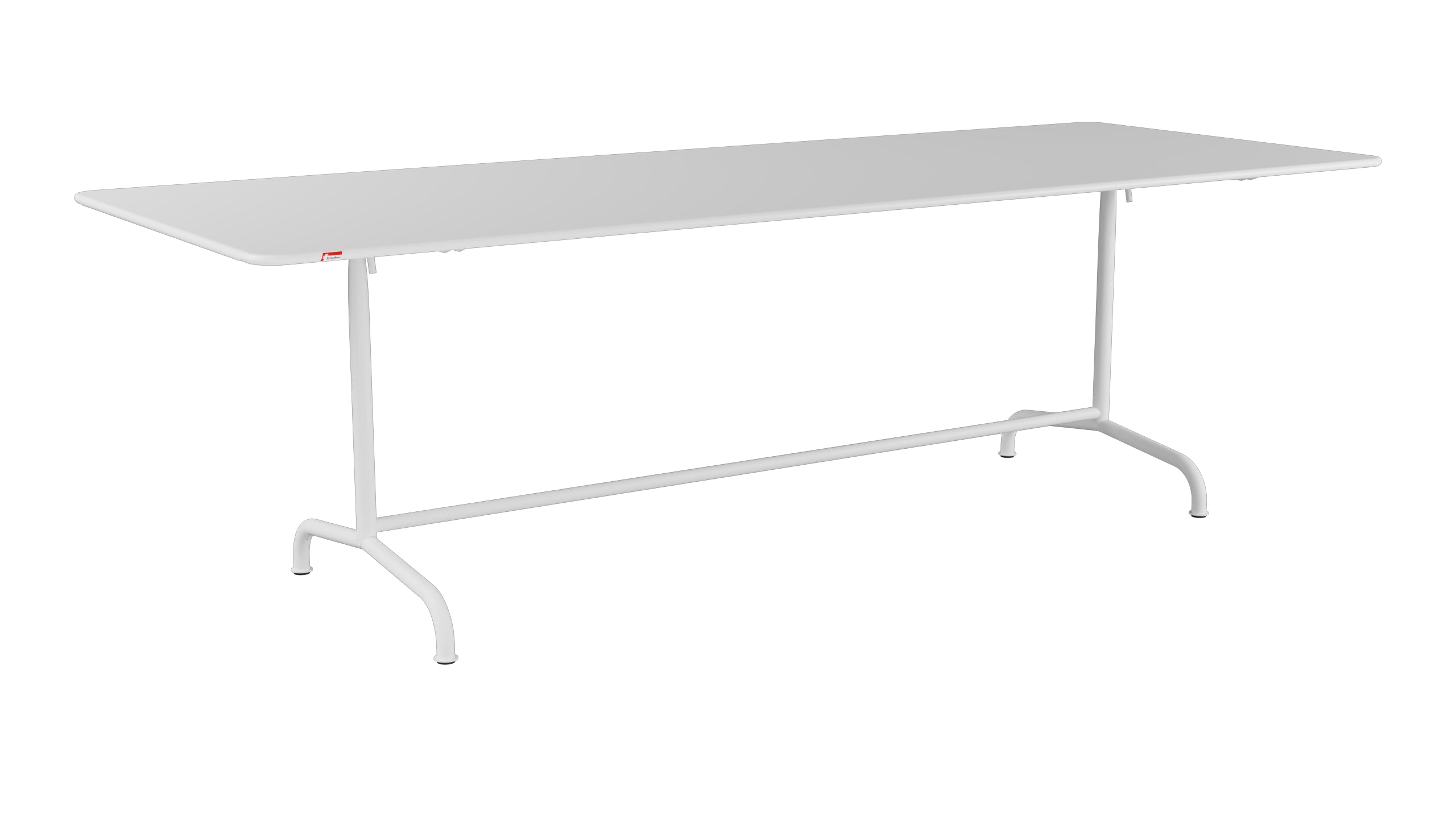 Rigi Metall-Gartentisch 240x90 klappbar in Weiss präsentiert im Onlineshop von KAQTU Design AG. Gartentisch ist von Schaffner