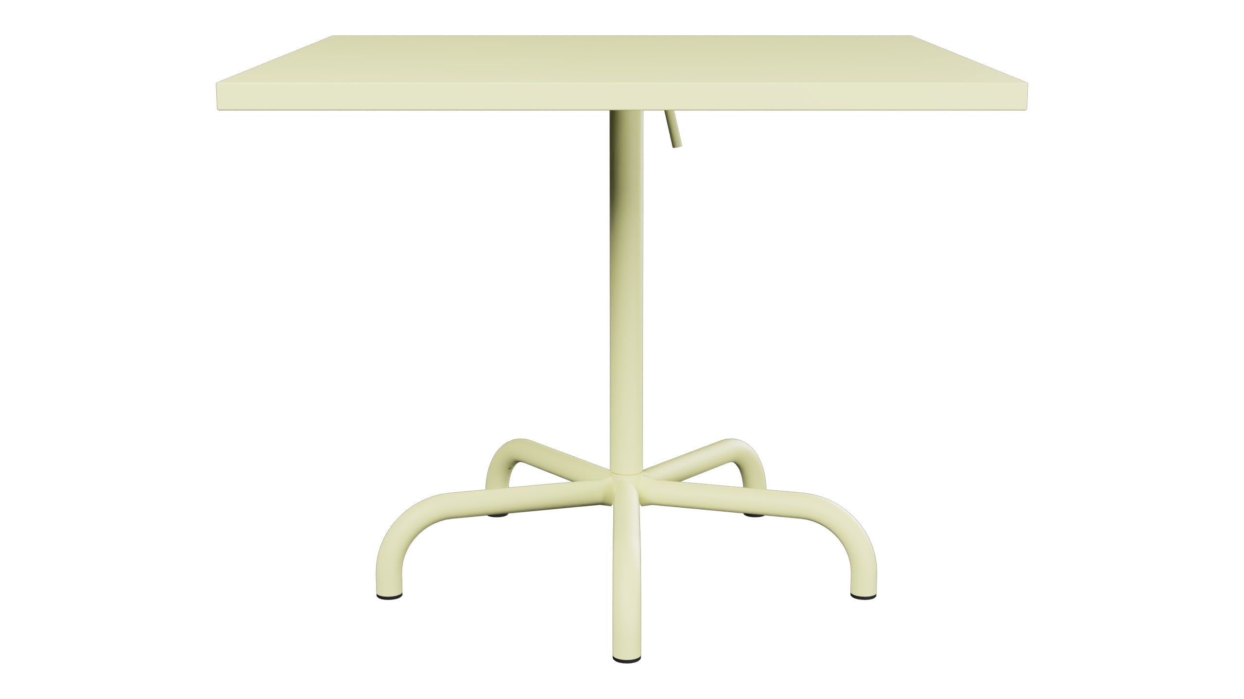 Säntis Metall-Gartentisch 90x90 klappbar in Buchsbaumgelb präsentiert im Onlineshop von KAQTU Design AG. Gartentisch ist von Schaffner