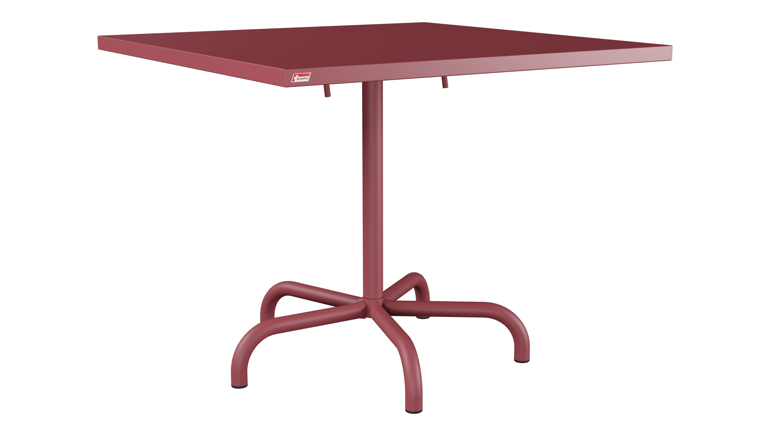 Säntis Metall-Gartentisch 90x90 klappbar in Bordeaux präsentiert im Onlineshop von KAQTU Design AG. Gartentisch ist von Schaffner