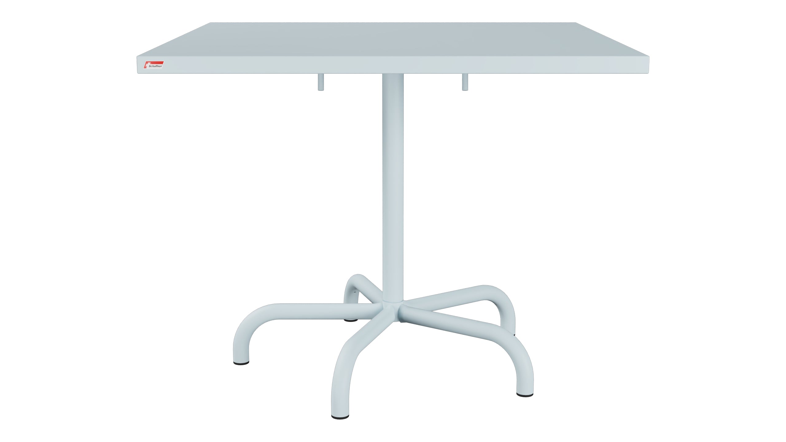 Säntis Metall-Gartentisch 90x90 klappbar in Pastellblau präsentiert im Onlineshop von KAQTU Design AG. Gartentisch ist von Schaffner