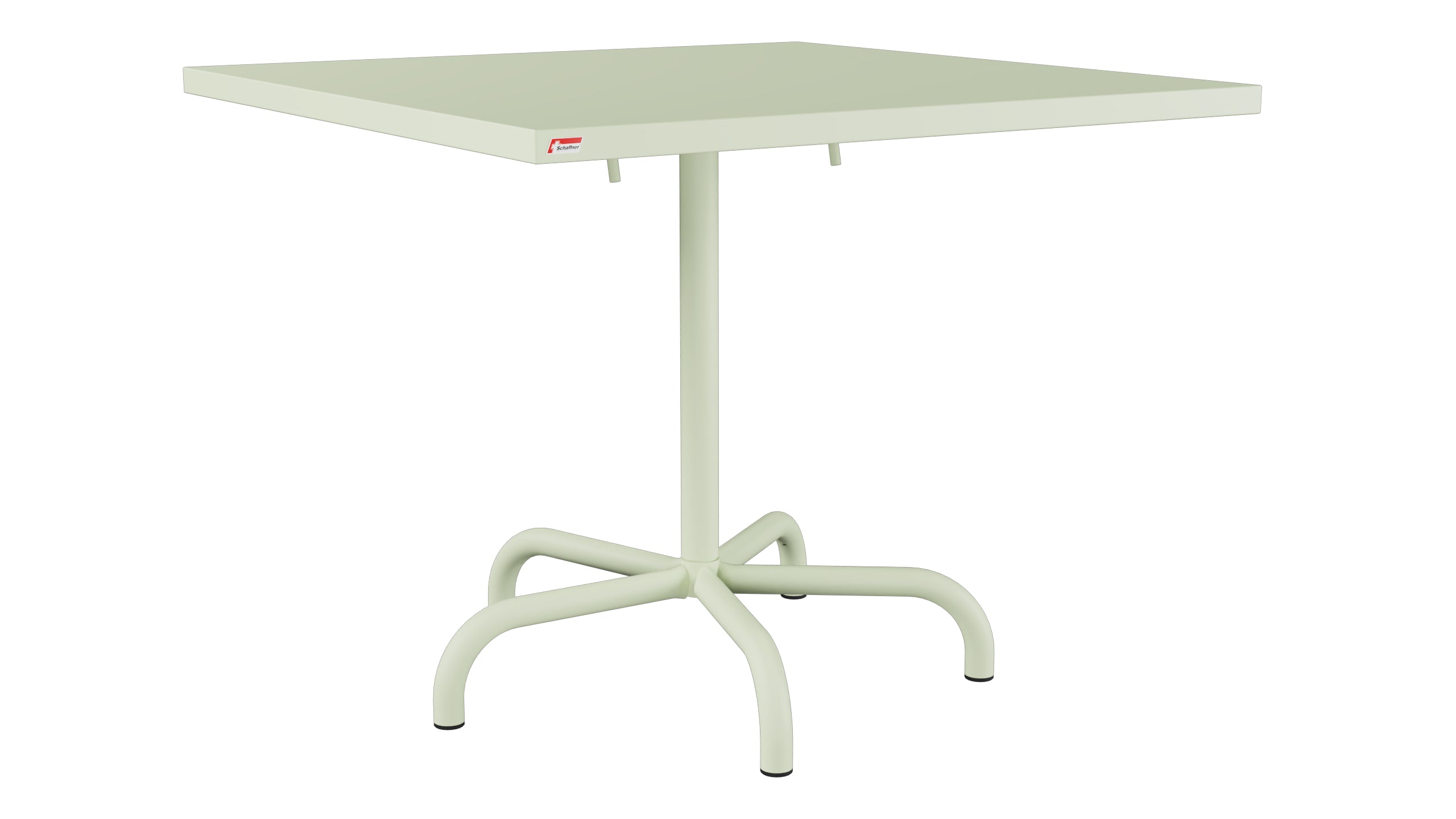 Säntis Metall-Gartentisch 90x90 klappbar in Pastellgrün präsentiert im Onlineshop von KAQTU Design AG. Gartentisch ist von Schaffner