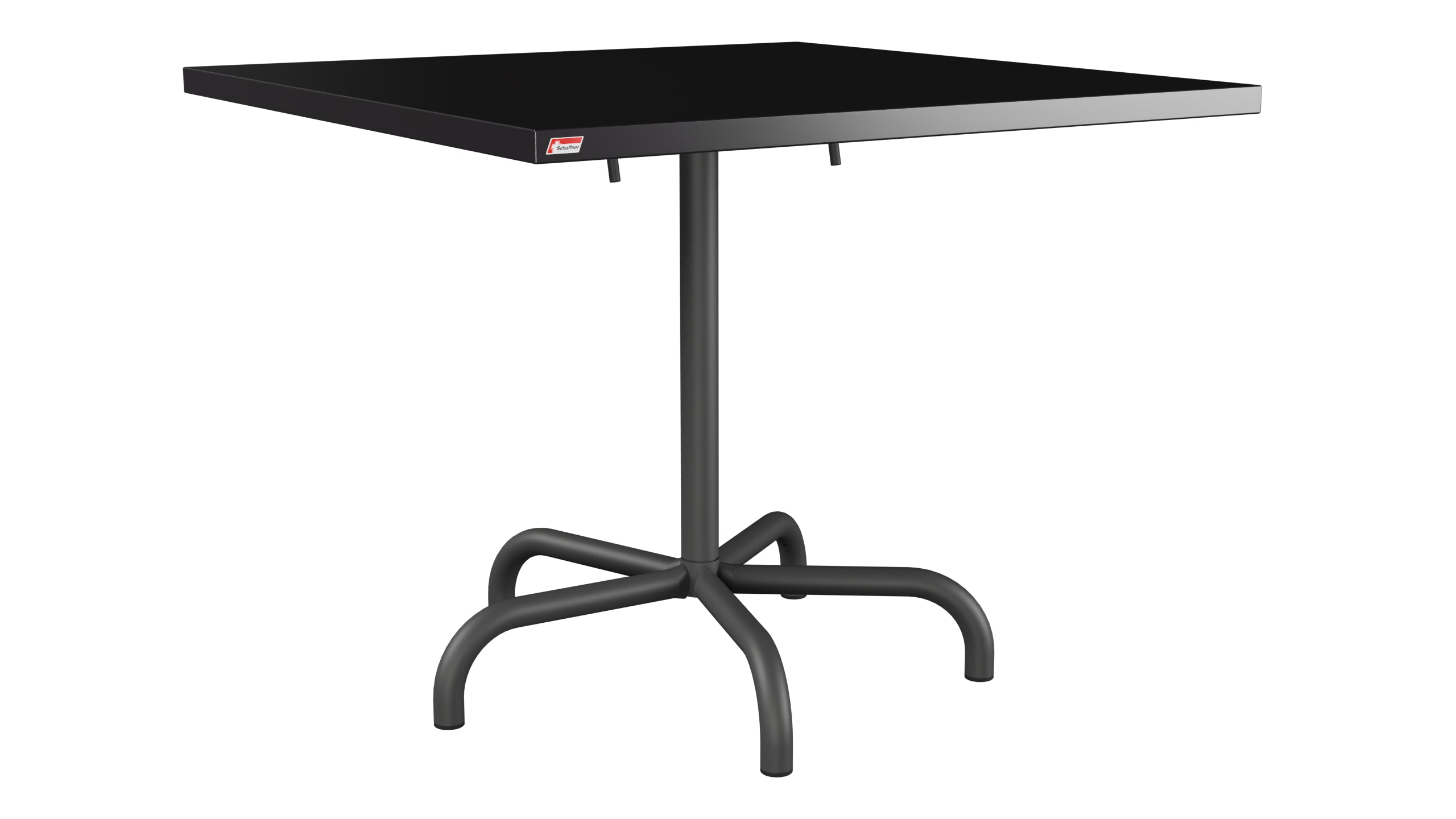 Säntis Metall-Gartentisch 90x90 klappbar in Schwarz präsentiert im Onlineshop von KAQTU Design AG. Gartentisch ist von Schaffner