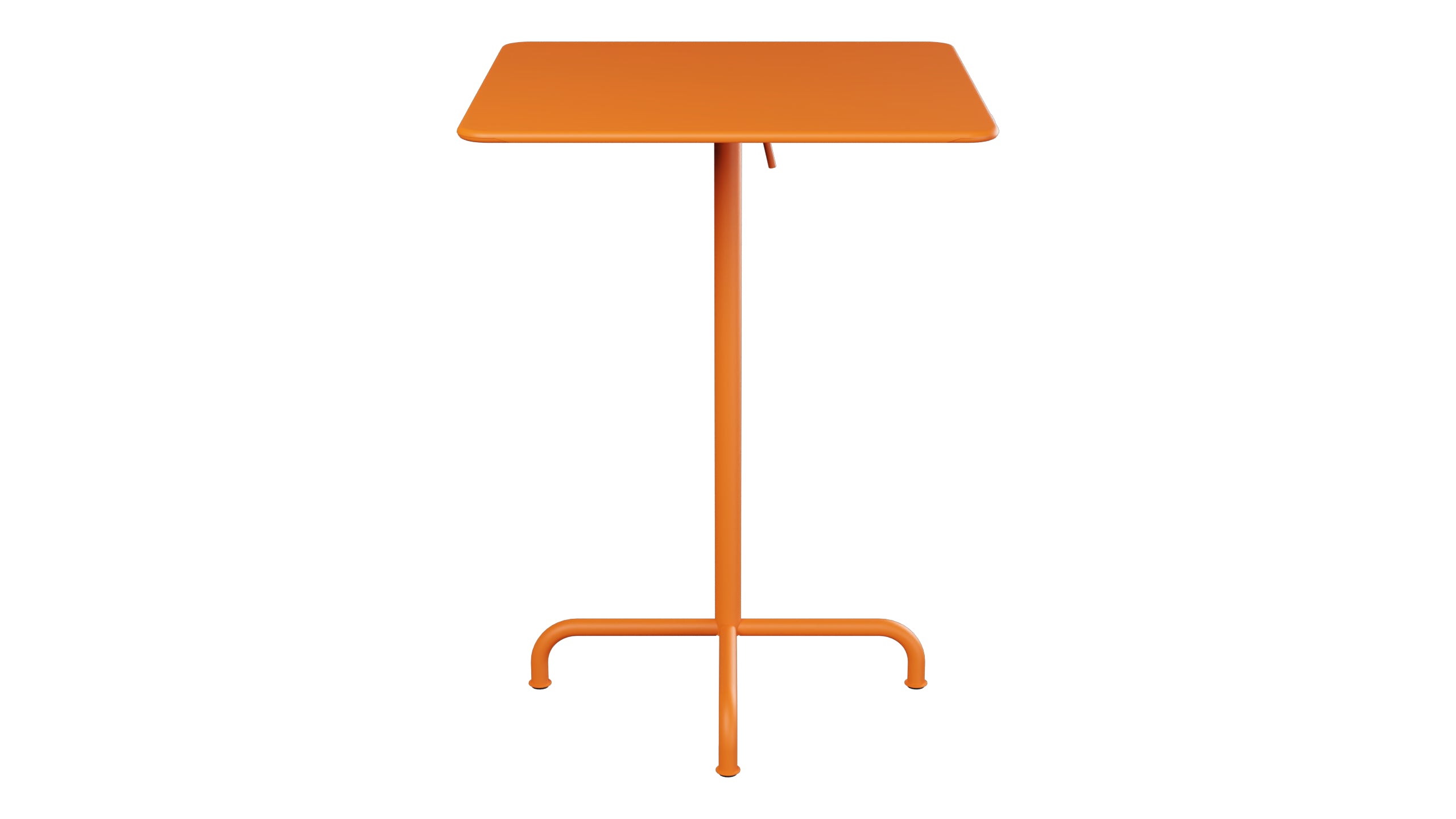 Rigi Metall-Stehtisch Outdoor 80x80 / 110 klappbar in Orange präsentiert im Onlineshop von KAQTU Design AG. Hochtisch Outdoor ist von Schaffner