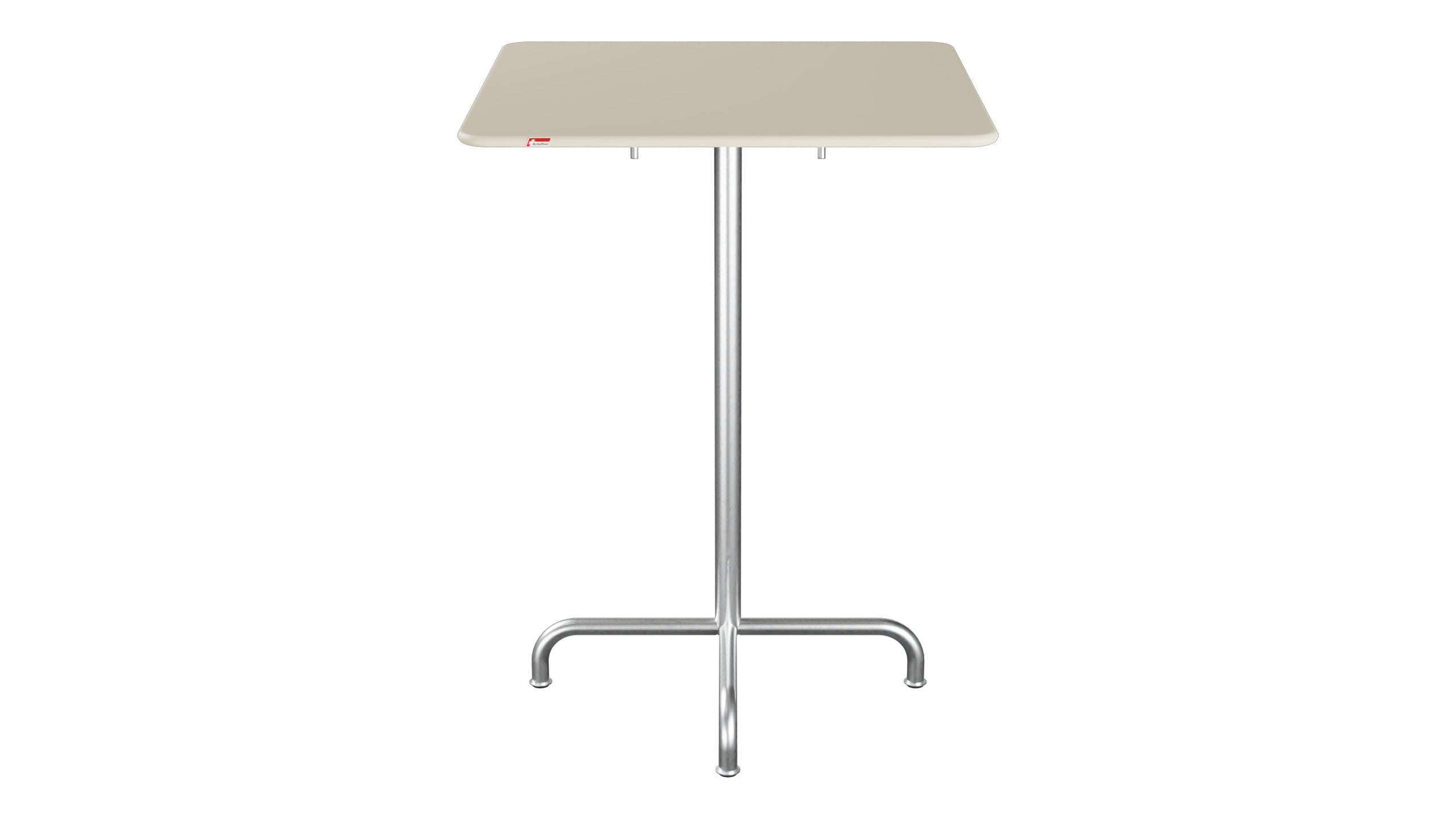 Rigi Metall-Stehtisch Outdoor 80x80 / 110 klappbar in Pastellsand präsentiert im Onlineshop von KAQTU Design AG. Hochtisch Outdoor ist von Schaffner