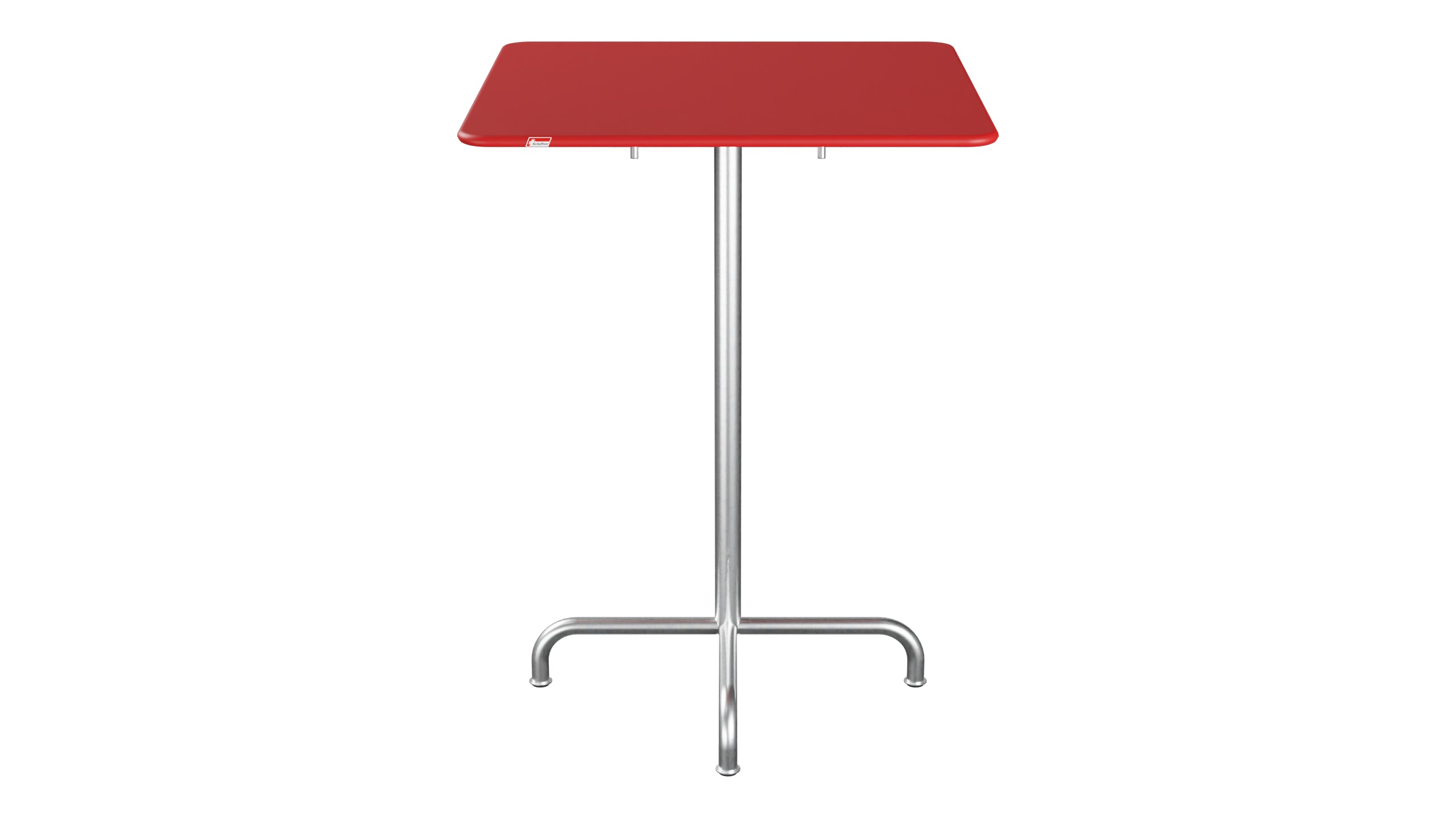Rigi Metall-Stehtisch Outdoor 80x80 / 110 klappbar in Rot präsentiert im Onlineshop von KAQTU Design AG. Hochtisch Outdoor ist von Schaffner