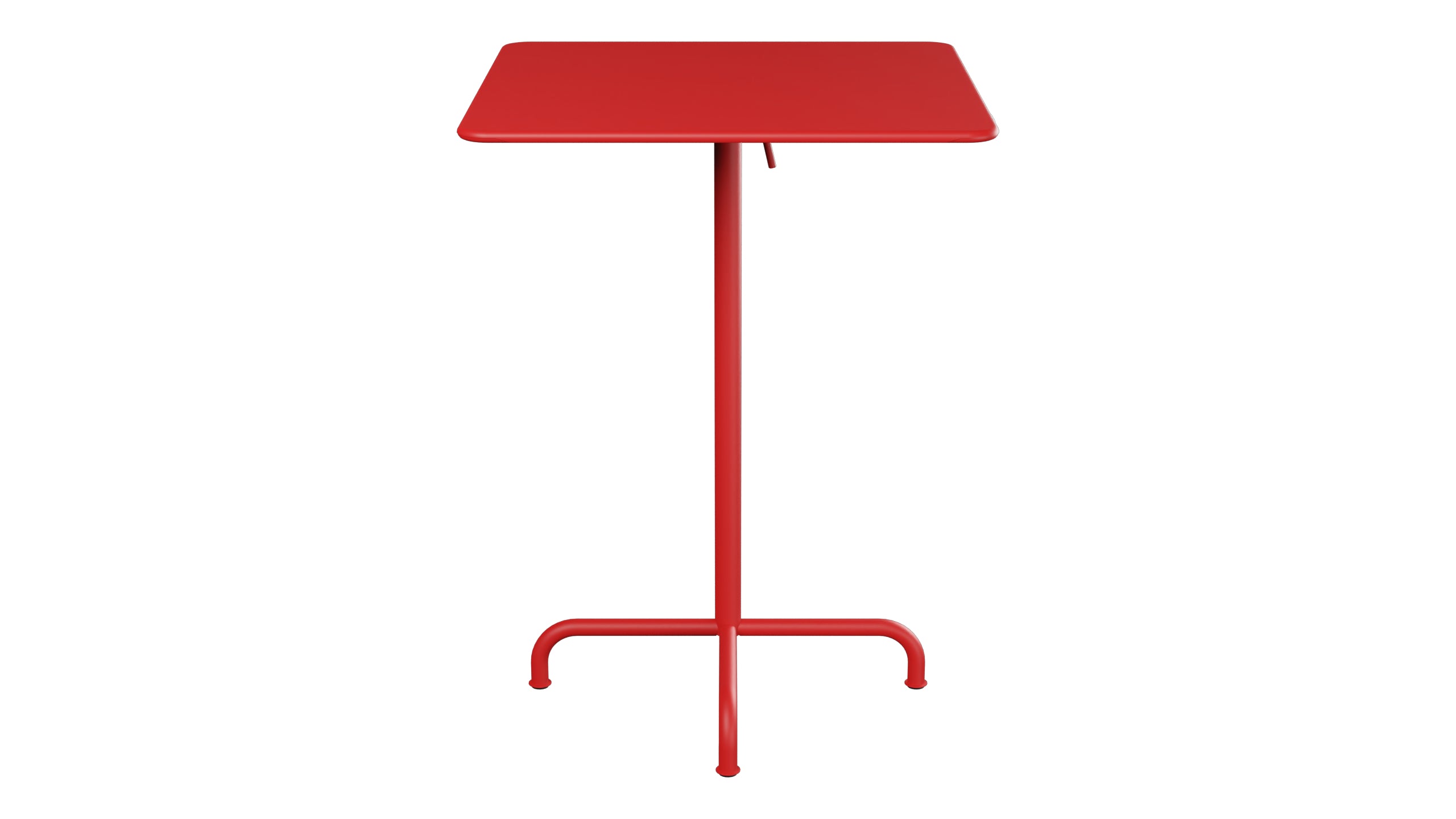 Rigi Metall-Stehtisch Outdoor 80x80 / 110 klappbar in Rot präsentiert im Onlineshop von KAQTU Design AG. Hochtisch Outdoor ist von Schaffner