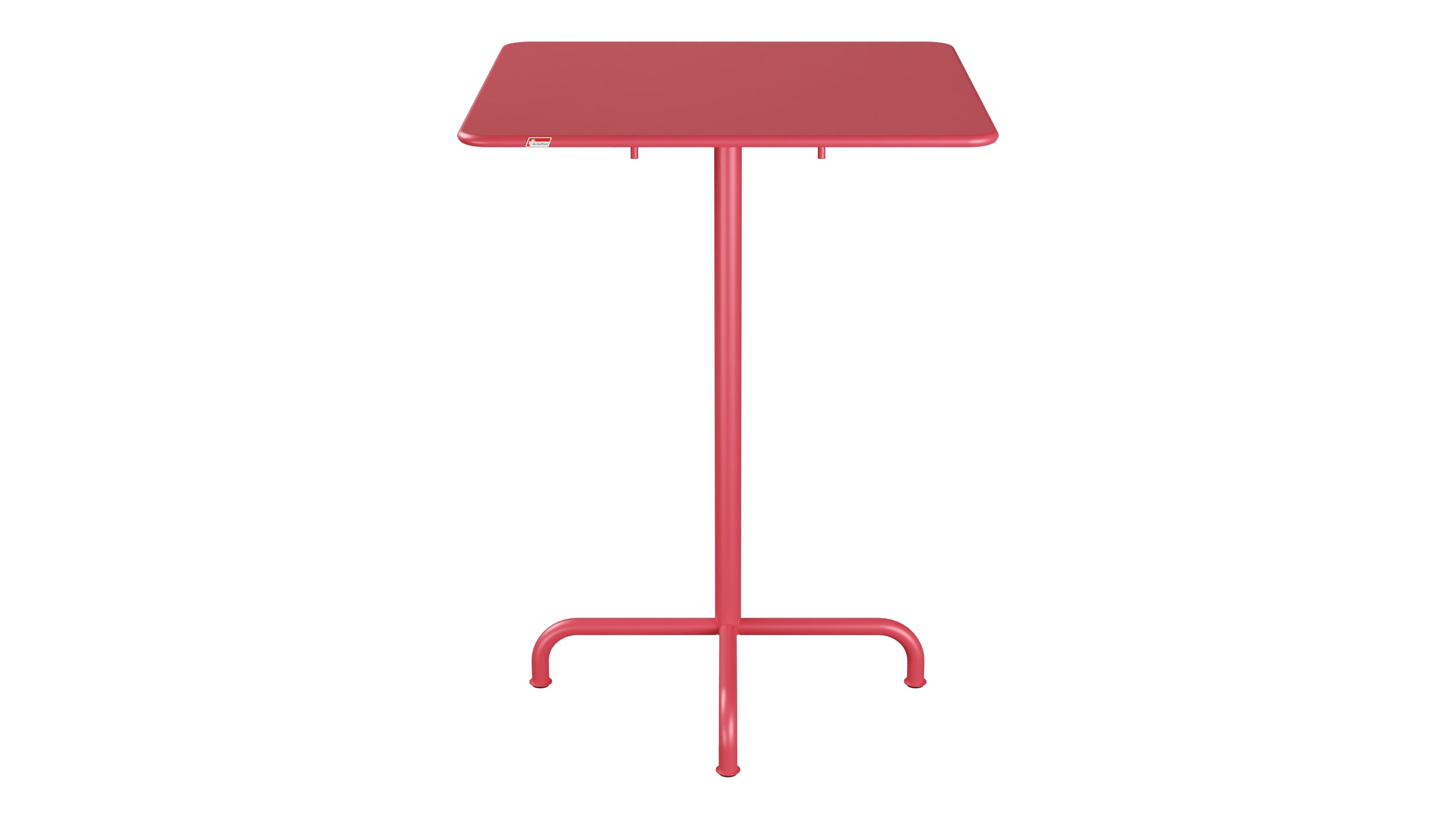 Rigi Metall-Stehtisch Outdoor 80x80 / 110 klappbar in Ahornrot präsentiert im Onlineshop von KAQTU Design AG. Hochtisch Outdoor ist von Schaffner