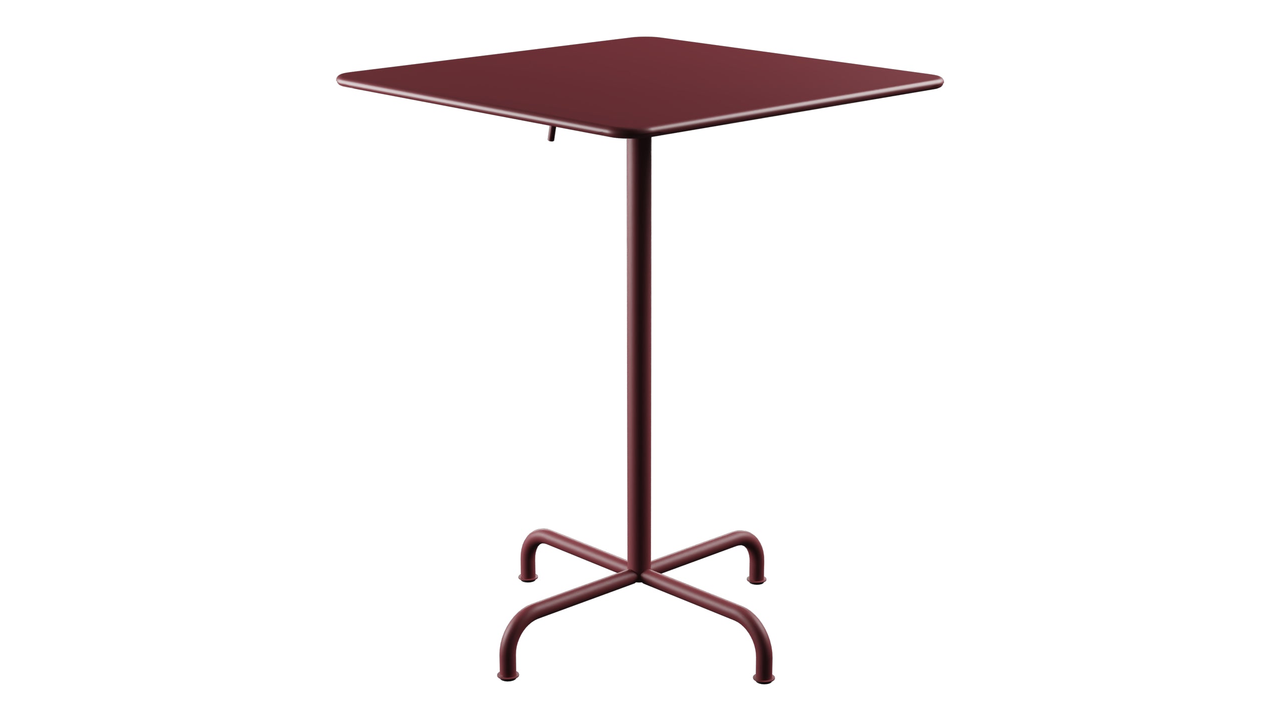 Rigi Metall-Stehtisch Outdoor 80x80 / 110 klappbar in Bordeaux präsentiert im Onlineshop von KAQTU Design AG. Hochtisch Outdoor ist von Schaffner