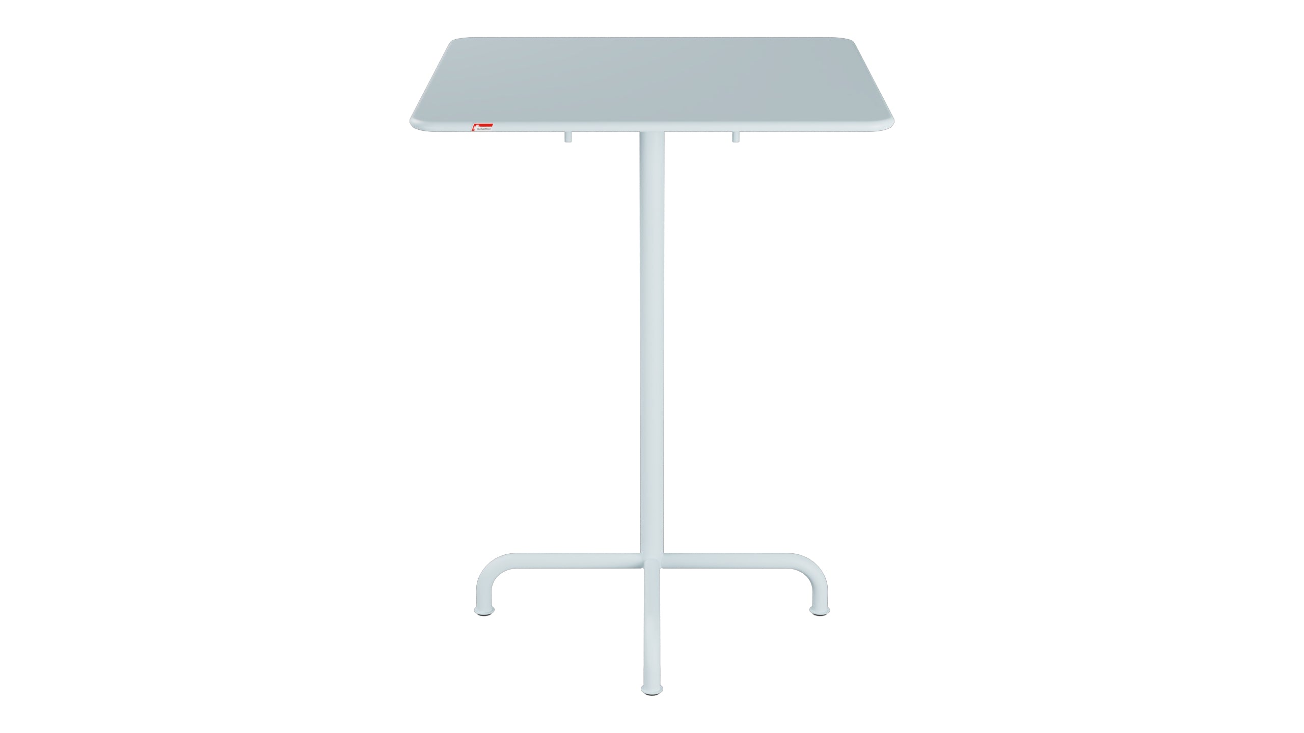 Rigi Metall-Stehtisch Outdoor 80x80 / 110 klappbar in Pastellblau präsentiert im Onlineshop von KAQTU Design AG. Hochtisch Outdoor ist von Schaffner